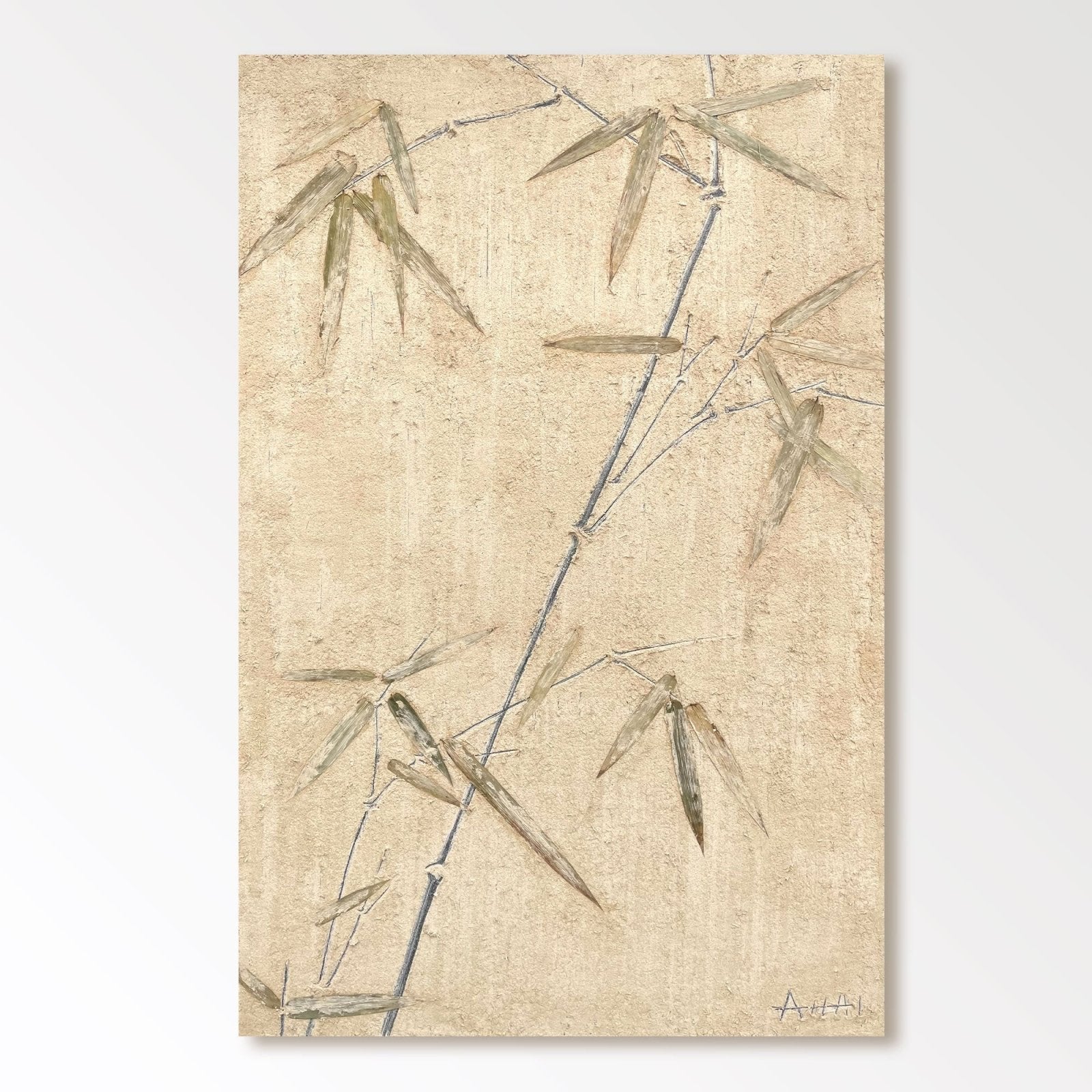 Abstract Painting "Bambuens Tystnad” - nukeart