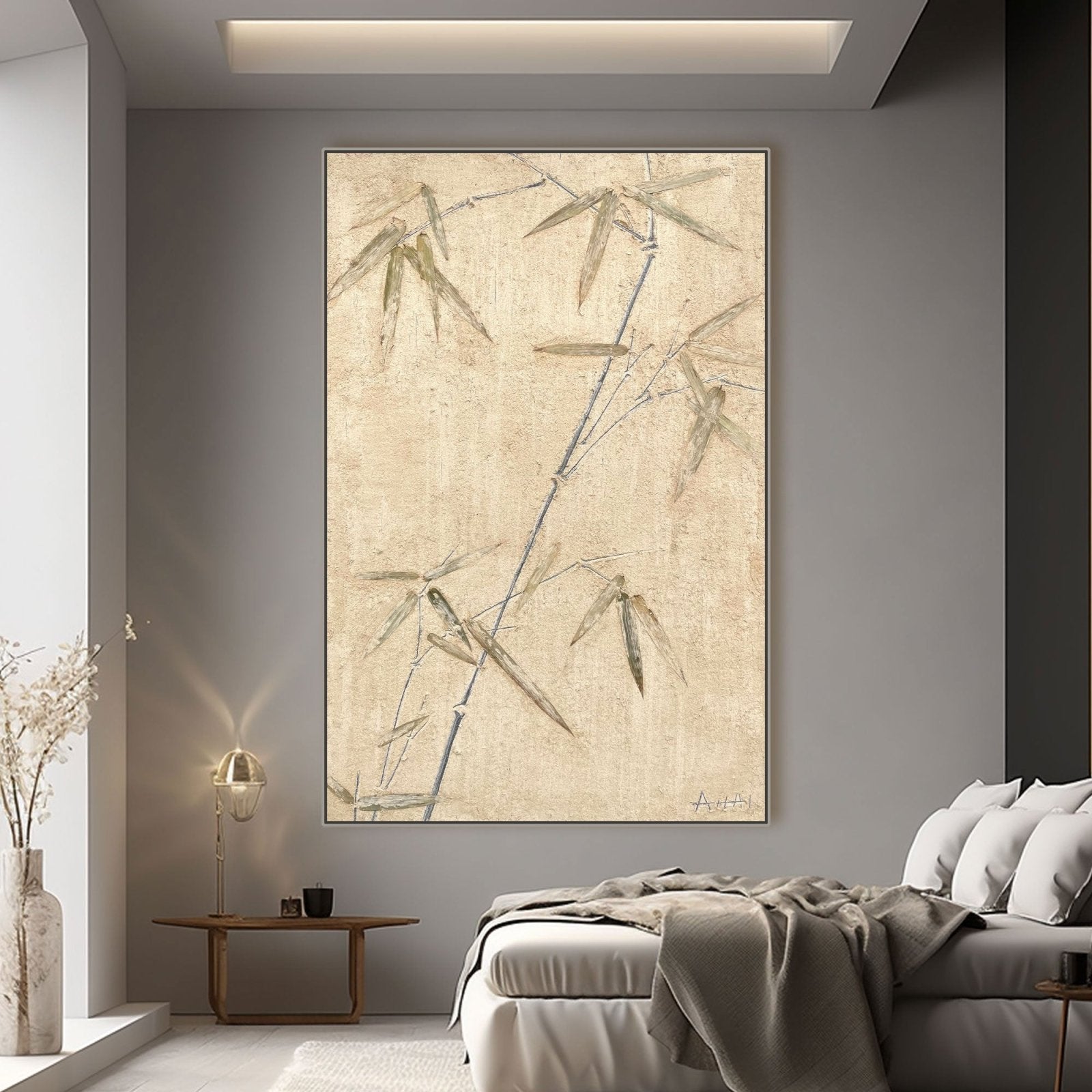 Abstract Painting "Bambuens Tystnad” - nukeart