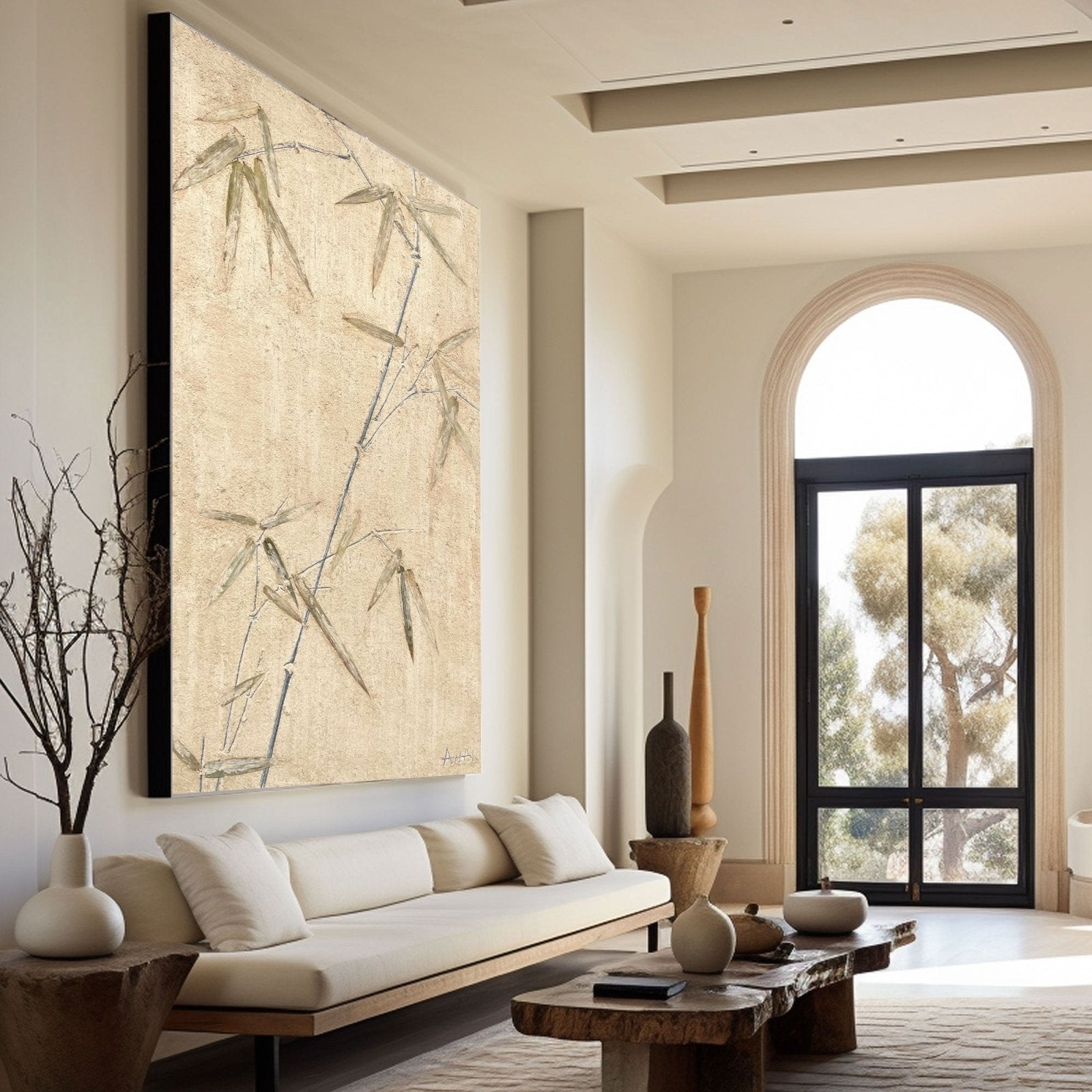 Abstract Painting "Bambuens Tystnad” - nukeart
