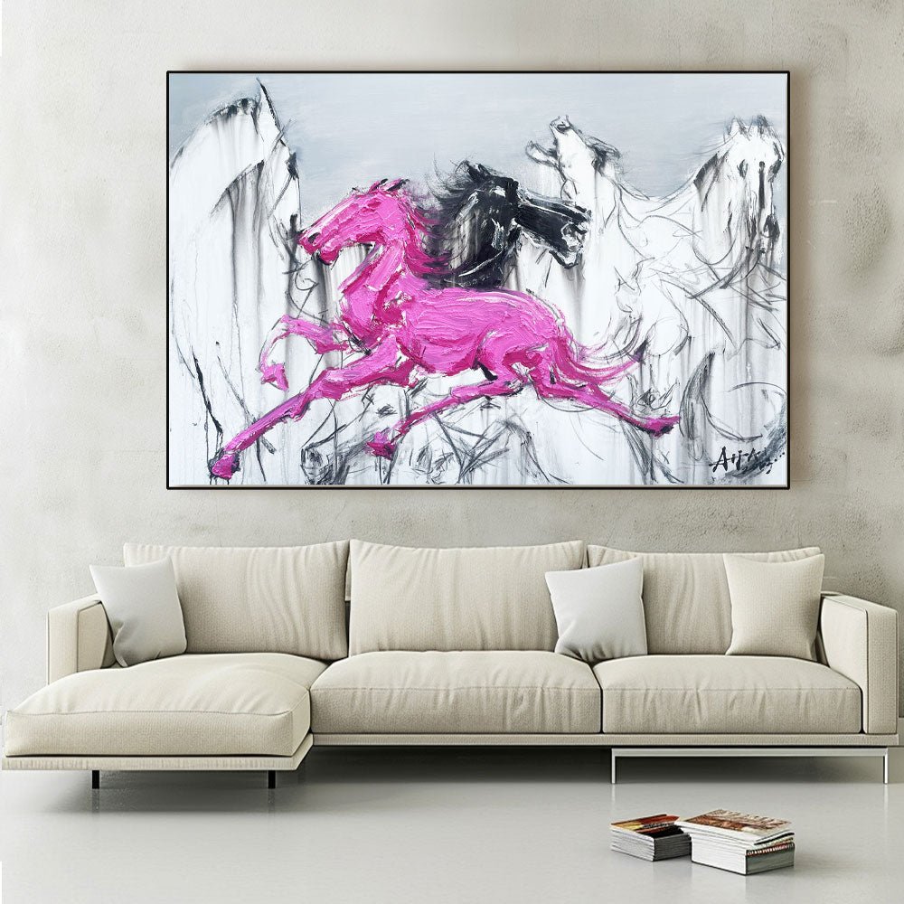 Abstract Painting "Bežící Kůňové Sny" - nukeart