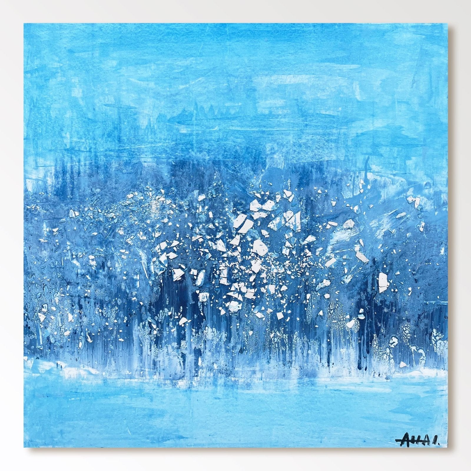 Abstract Painting "Blå Drömverden” - nukeart