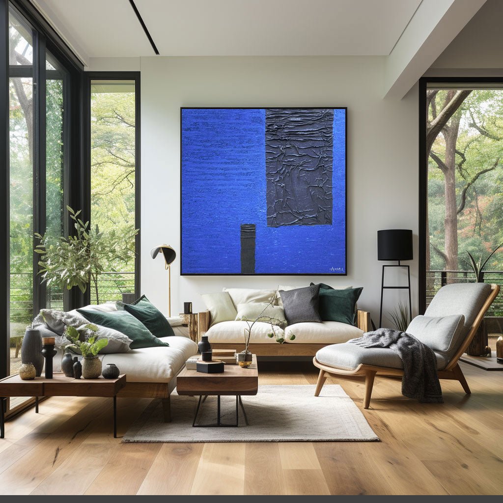 Abstract Painting "Blå och Mörker” - nukeart