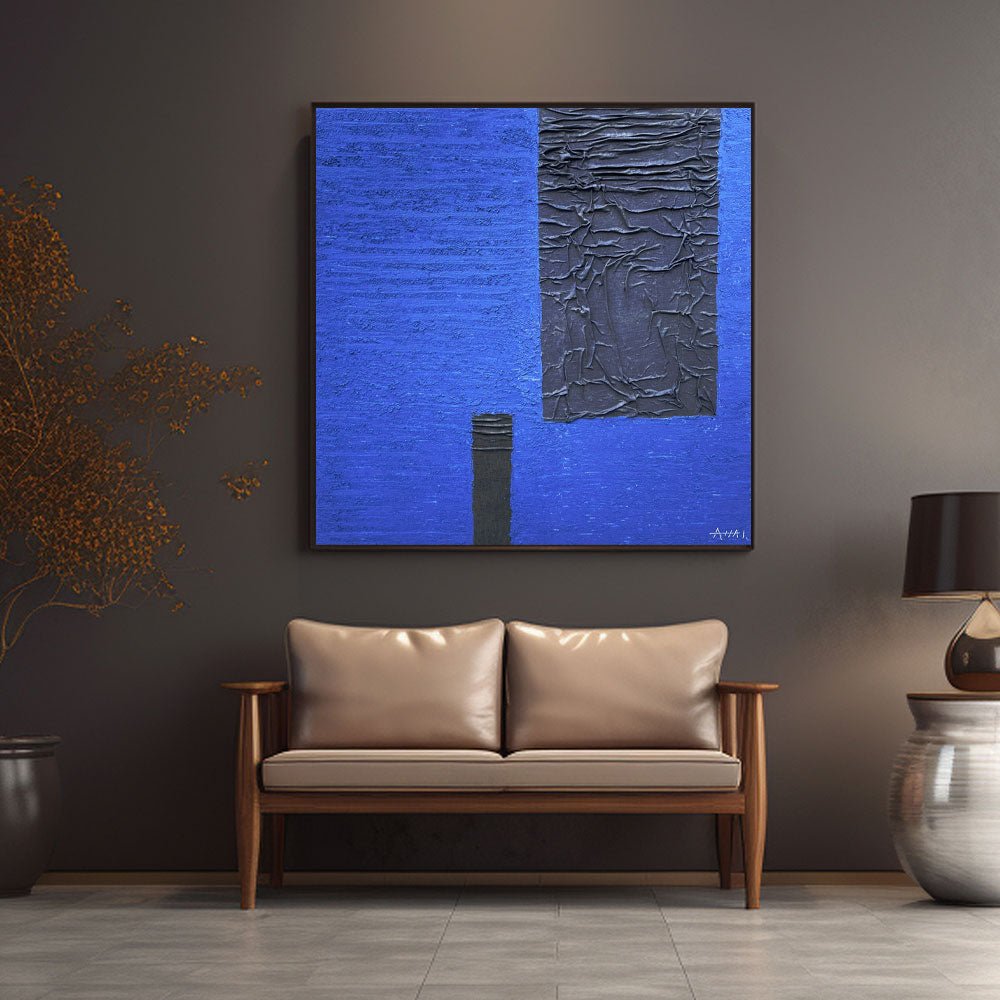 Abstract Painting "Blå och Mörker” - nukeart