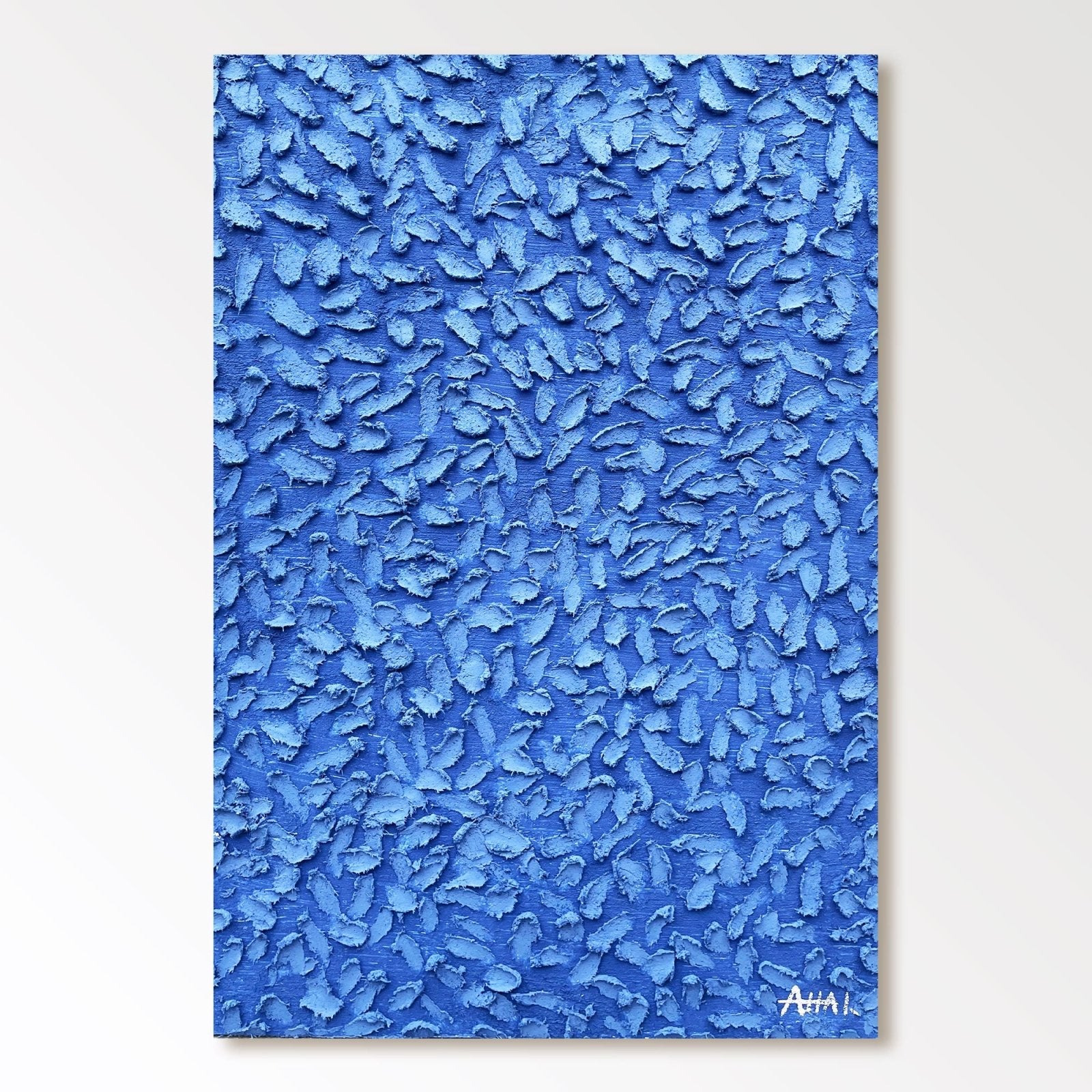 Abstract Painting "Blå Skurar” - nukeart