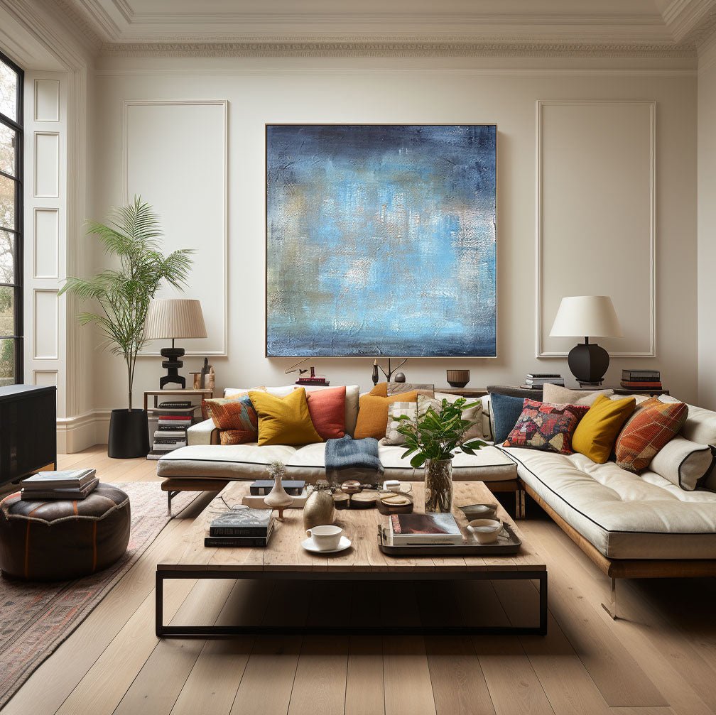 Abstract Painting "Brume d’Azur” - nukeart