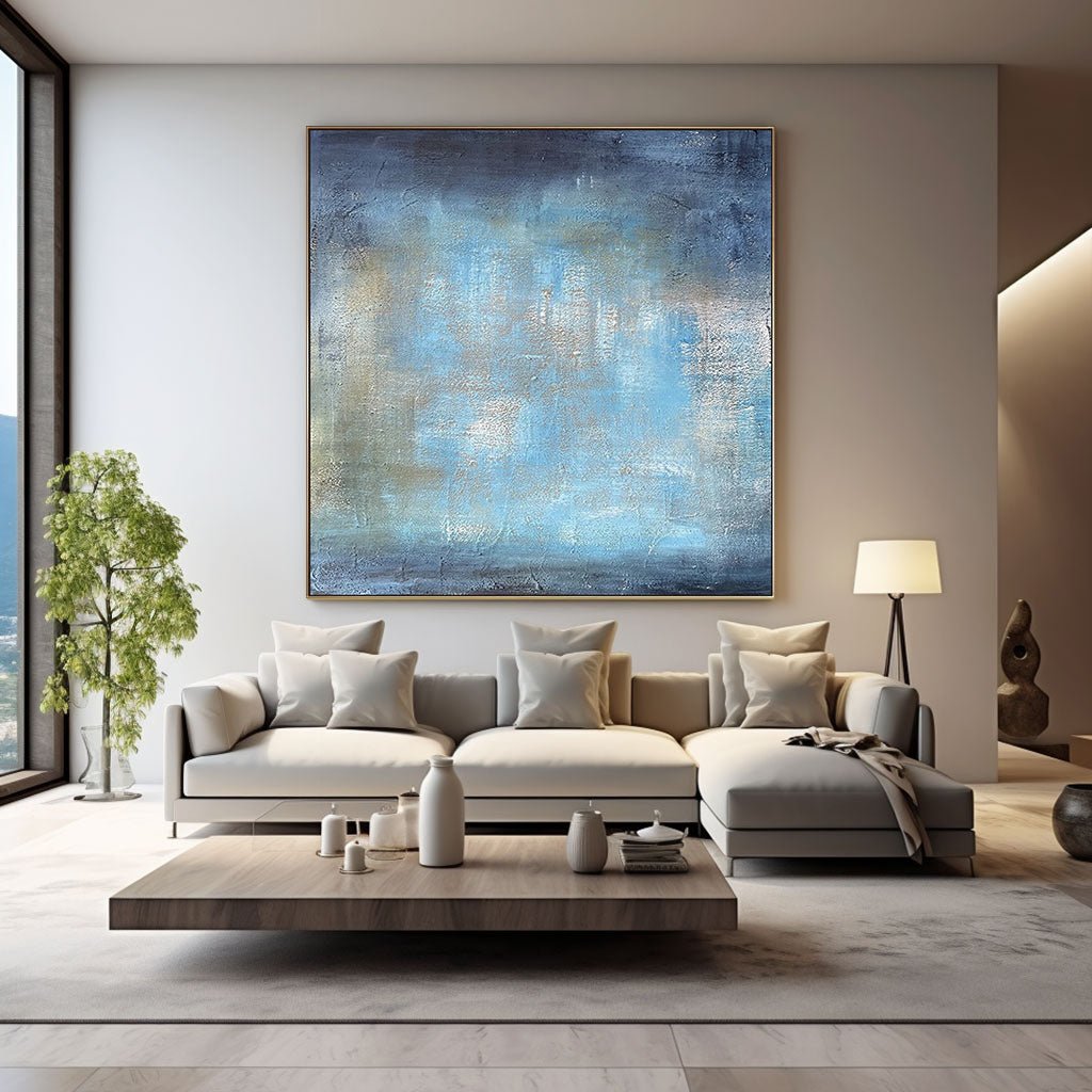 Abstract Painting "Brume d’Azur” - nukeart