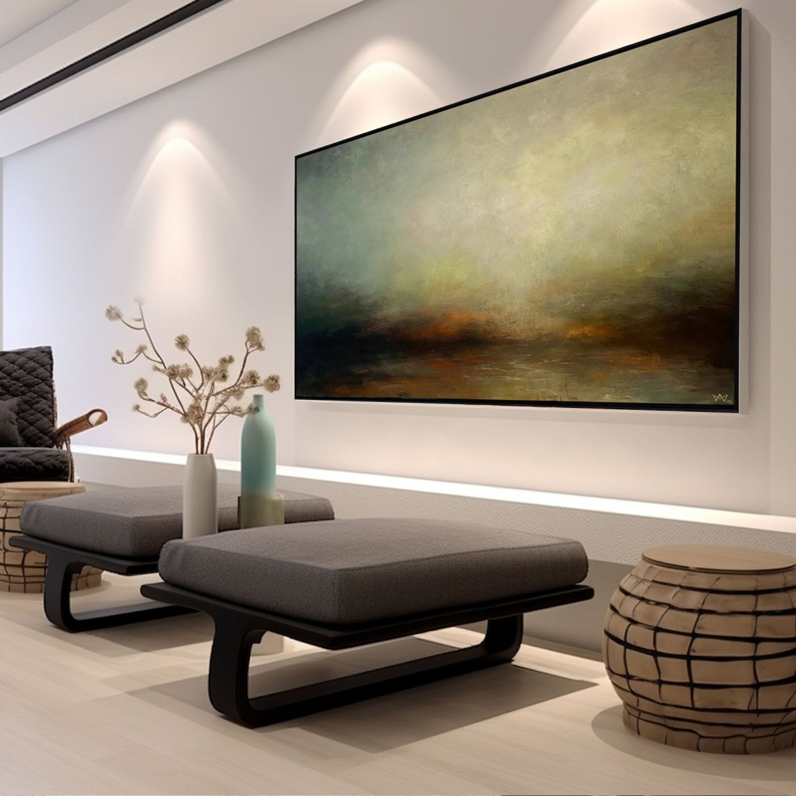 Abstract Painting "Brume Éphémère" - nukeart