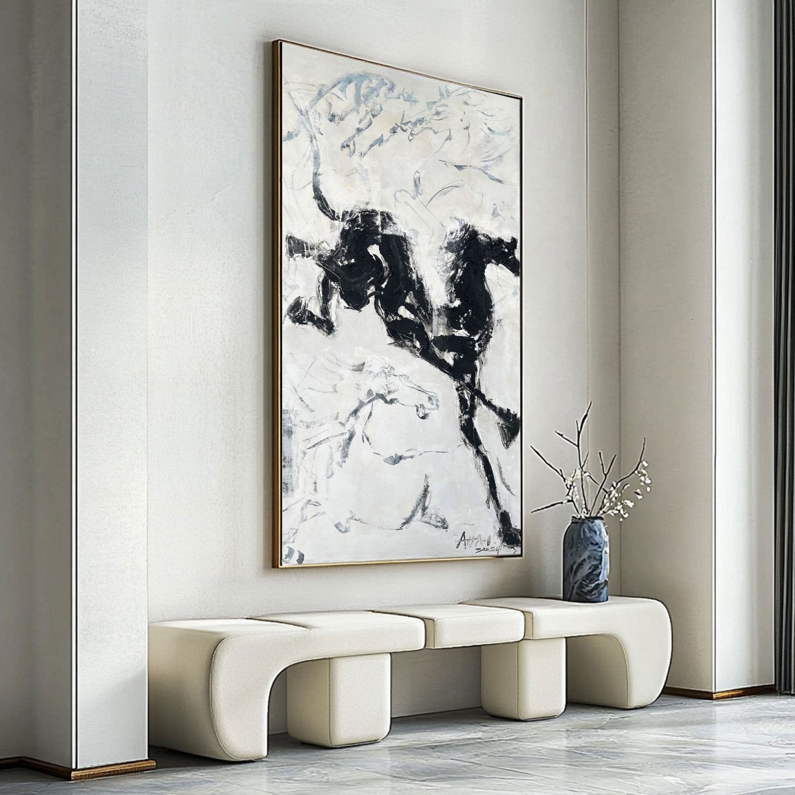 Abstract Painting "Caballos de la Libertad" - nukeart