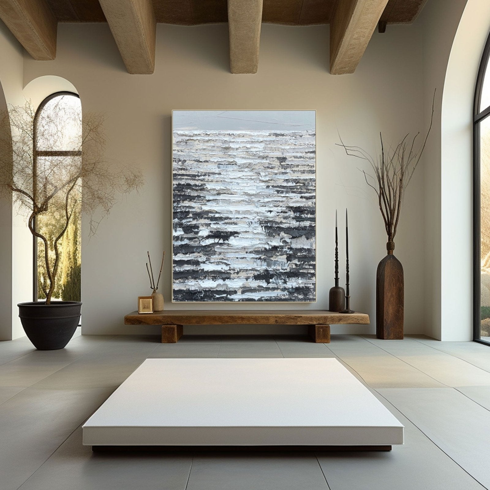 Abstract Painting "Capas de Silencio” - nukeart