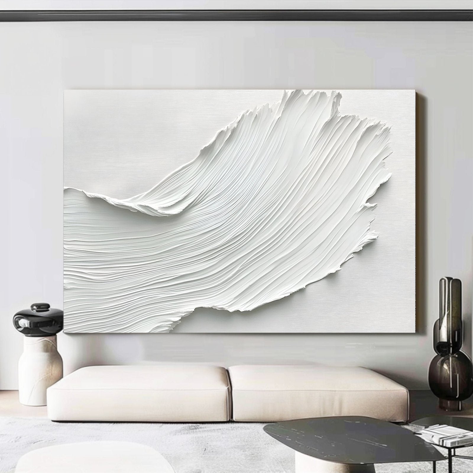 Abstract Painting "Cascada Blanca" - nukeart