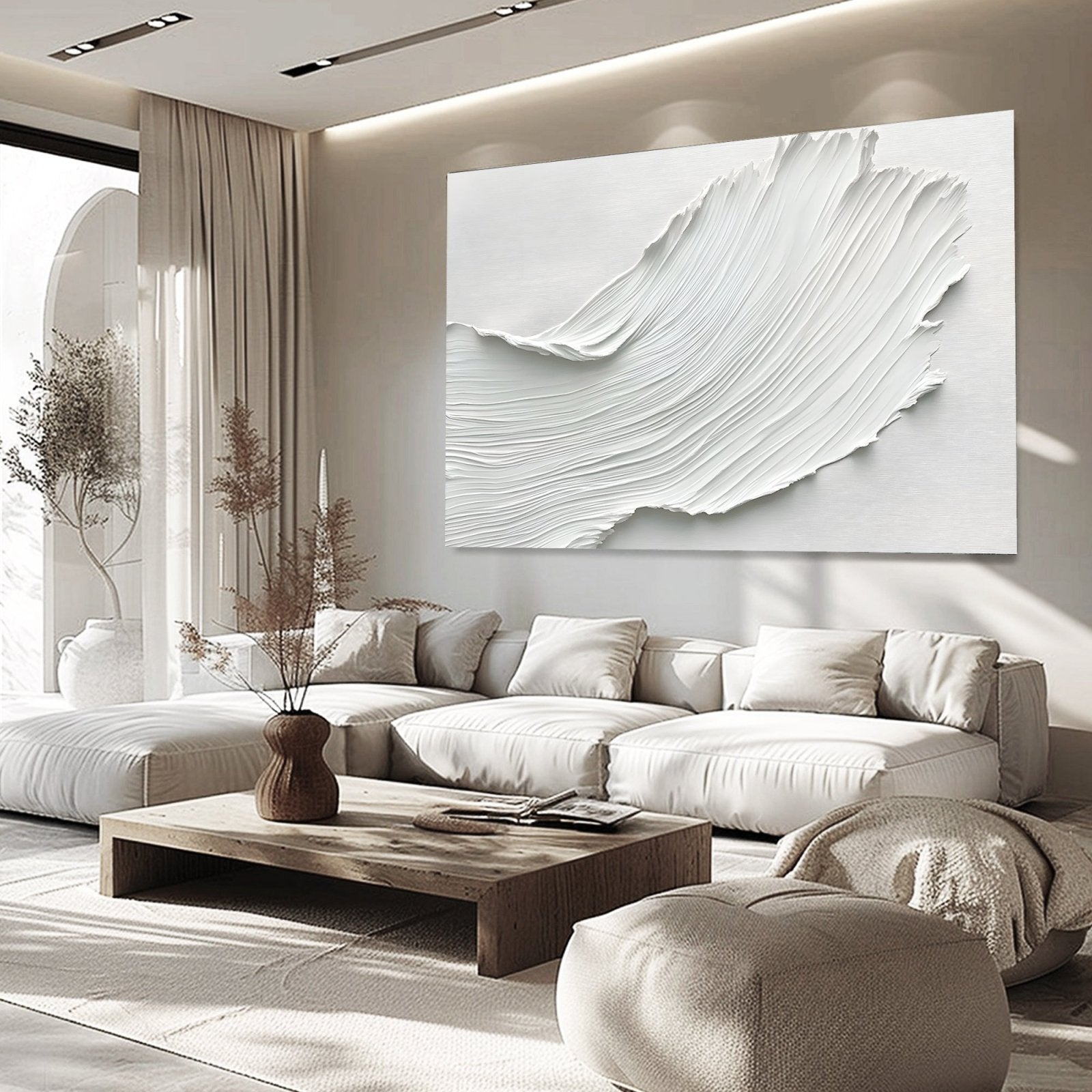 Abstract Painting "Cascada Blanca" - nukeart