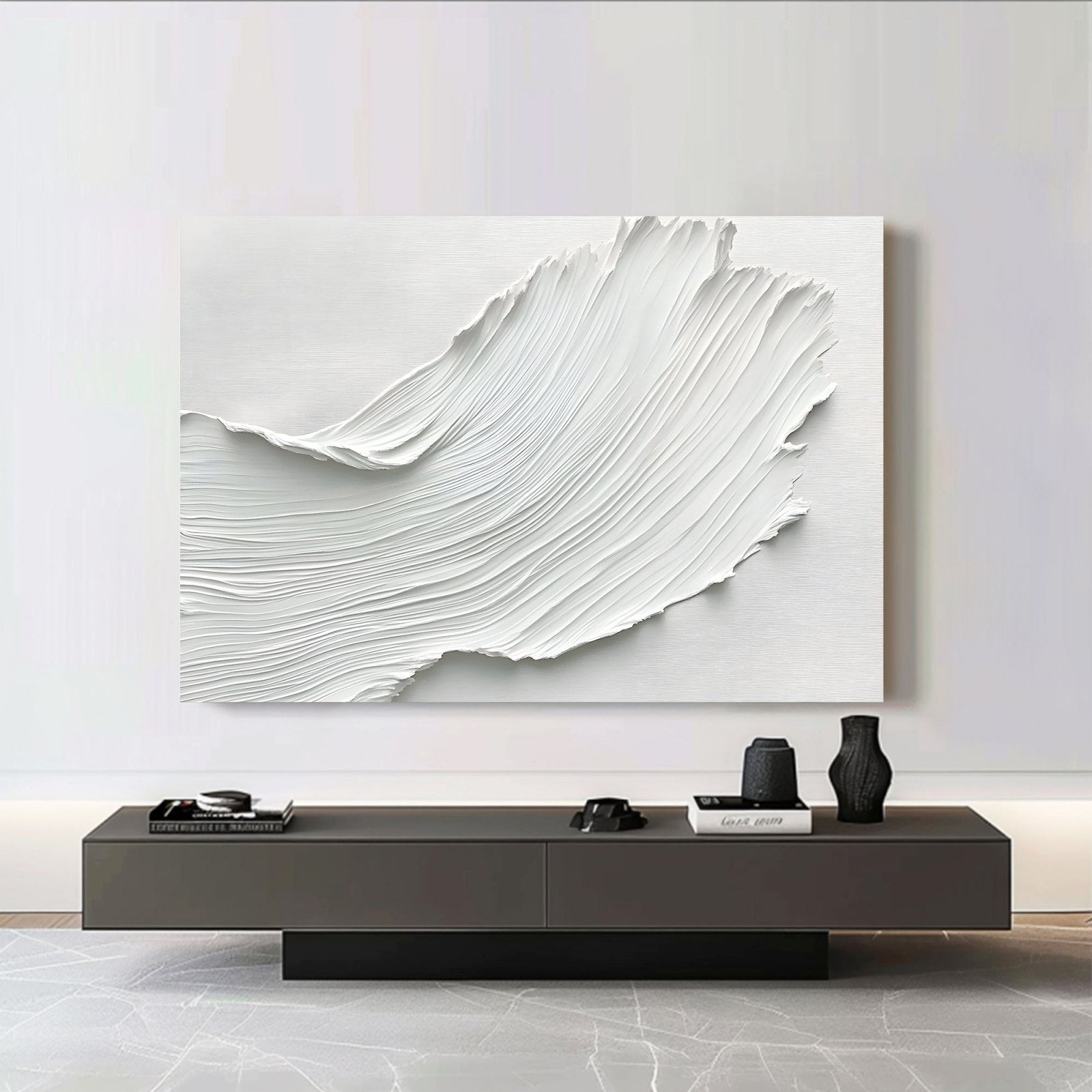 Abstract Painting "Cascada Blanca" - nukeart