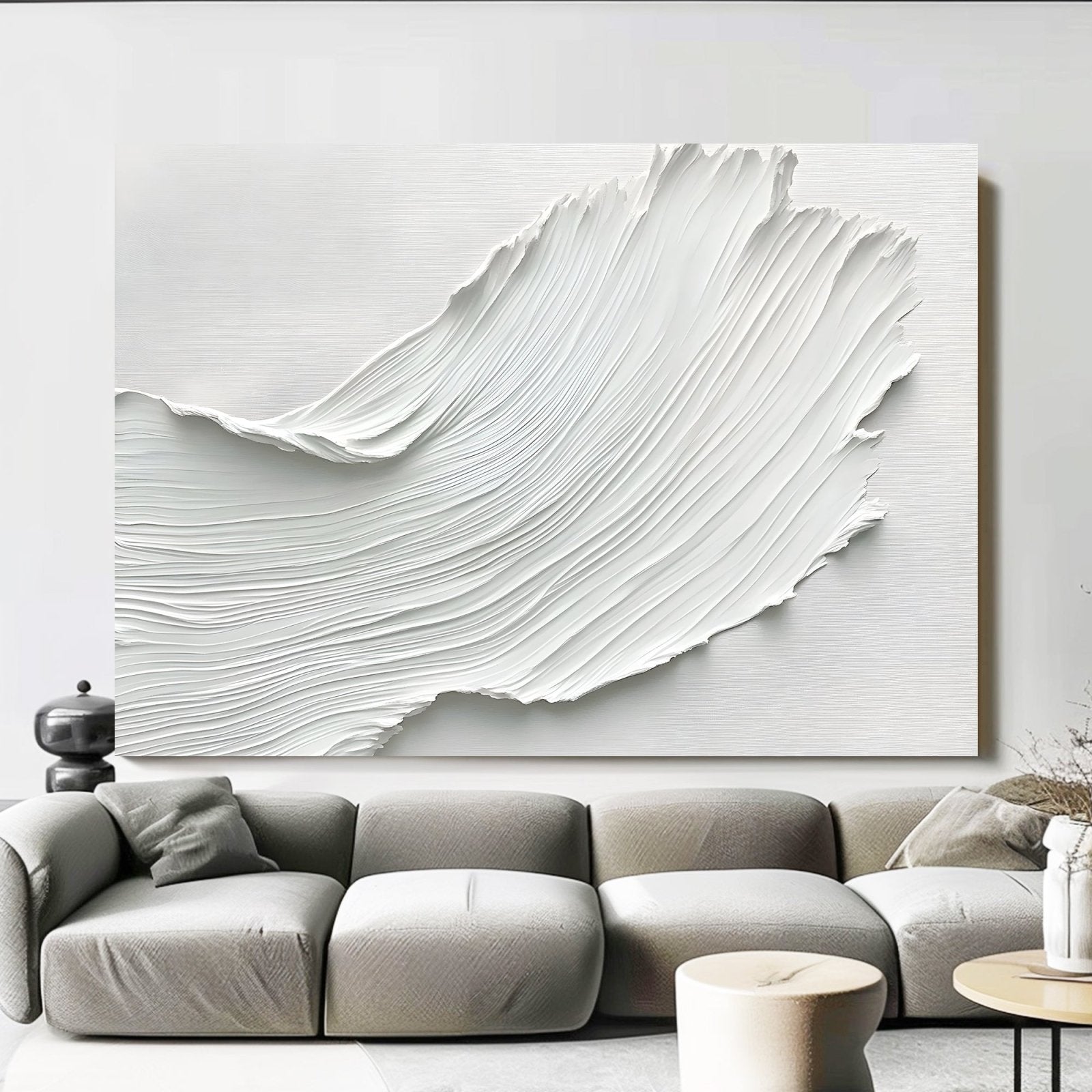Abstract Painting "Cascada Blanca" - nukeart