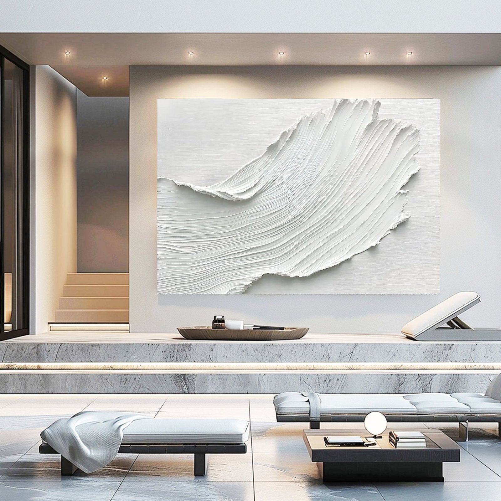 Abstract Painting "Cascada Blanca" - nukeart