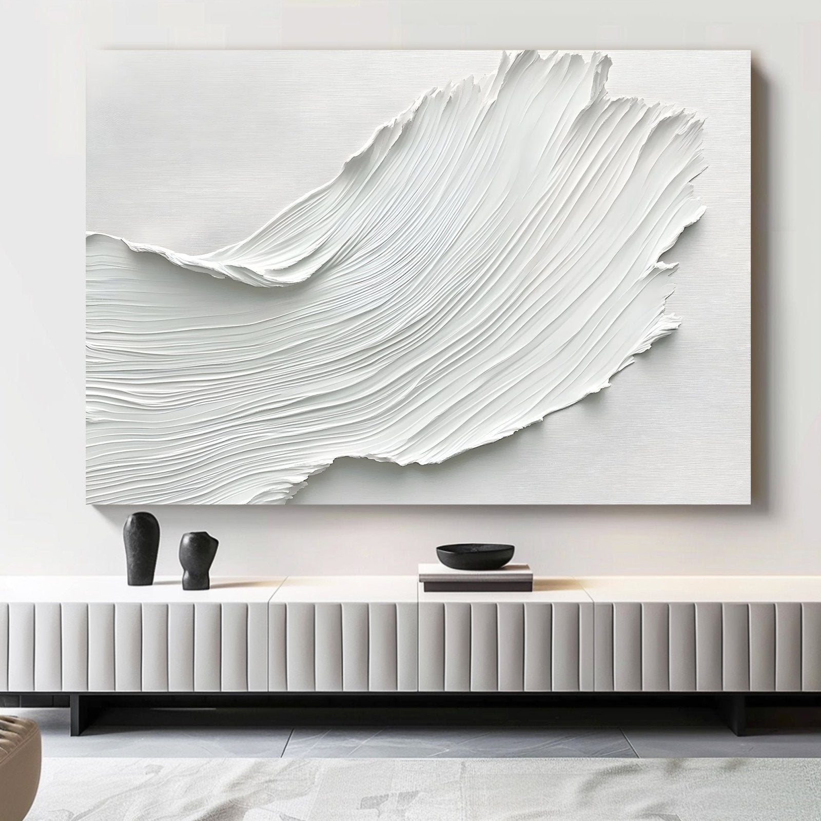 Abstract Painting "Cascada Blanca" - nukeart