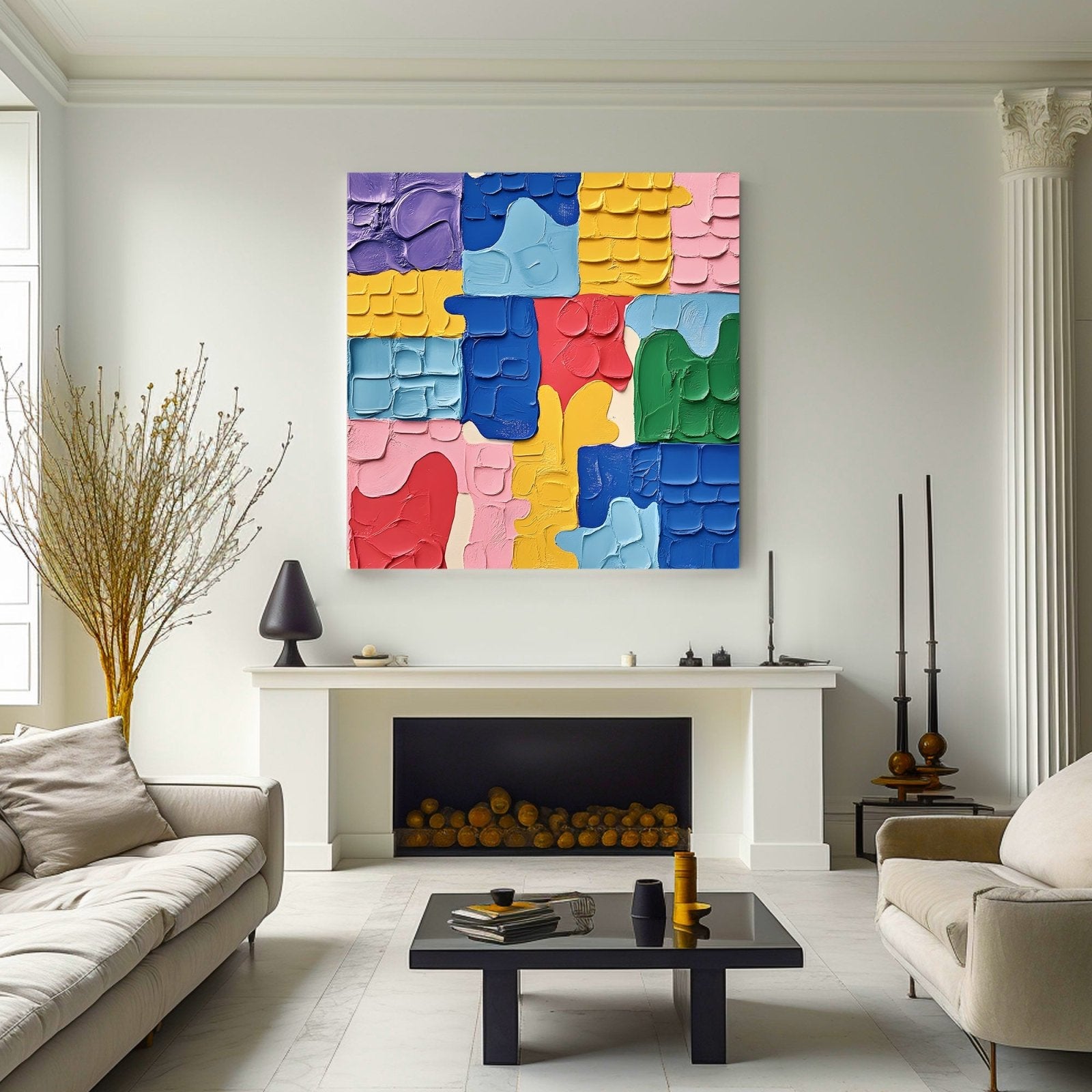 Abstract Painting "Confluencia de Formas” - nukeart