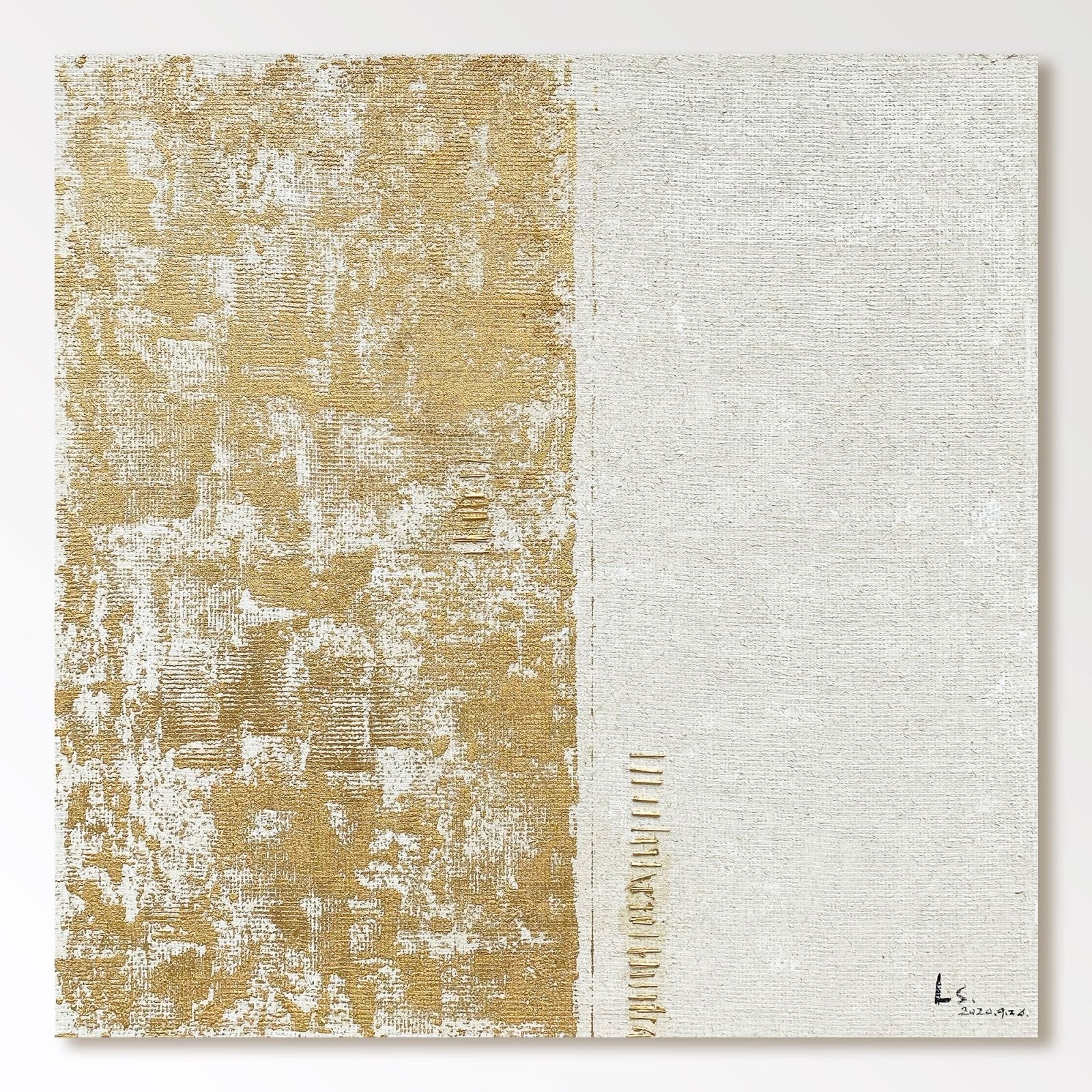 Abstract Painting "Contraste Dorado” - nukeart