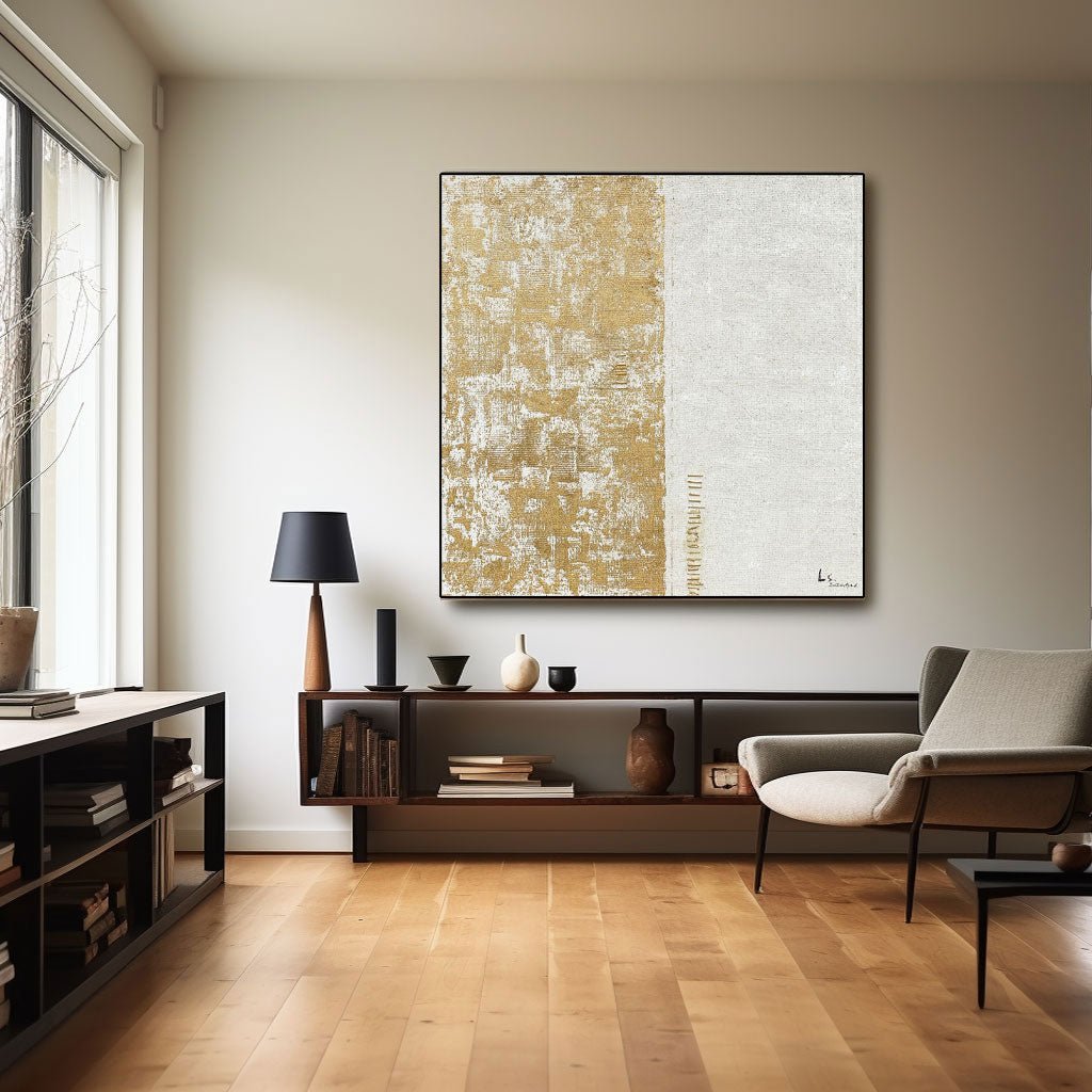 Abstract Painting "Contraste Dorado” - nukeart
