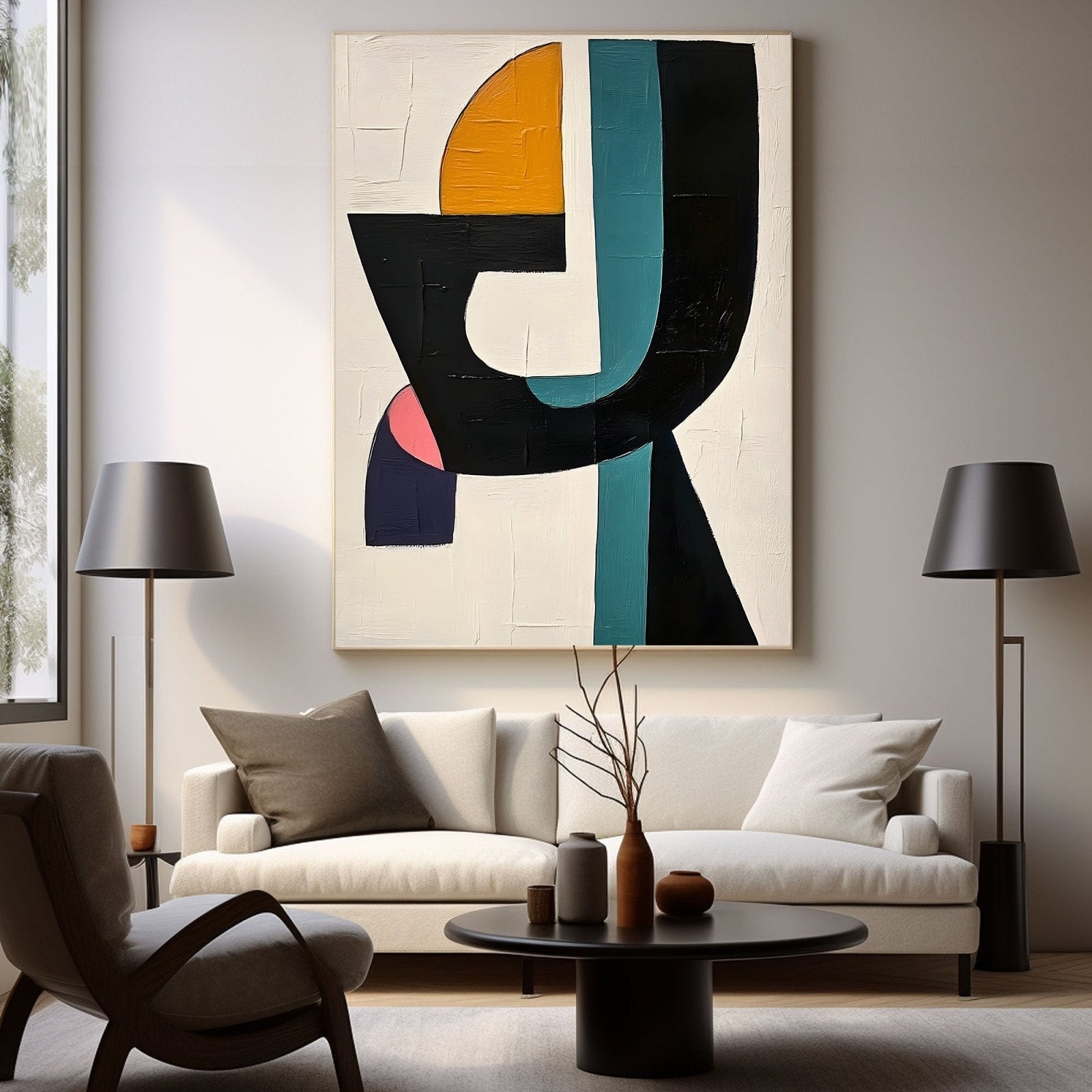 Abstract Painting "Contraste Sencillo" - nukeart