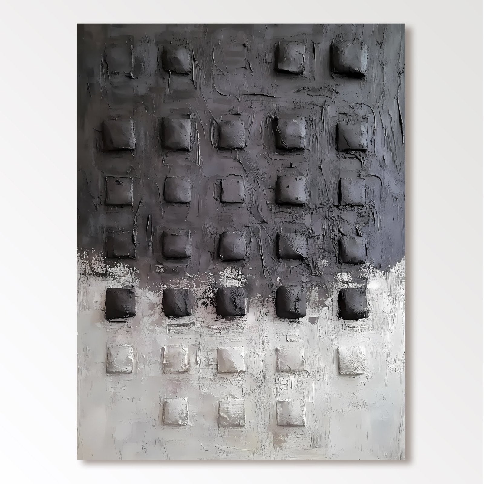 Abstract Painting "Cuadrados Grisáceos” - nukeart