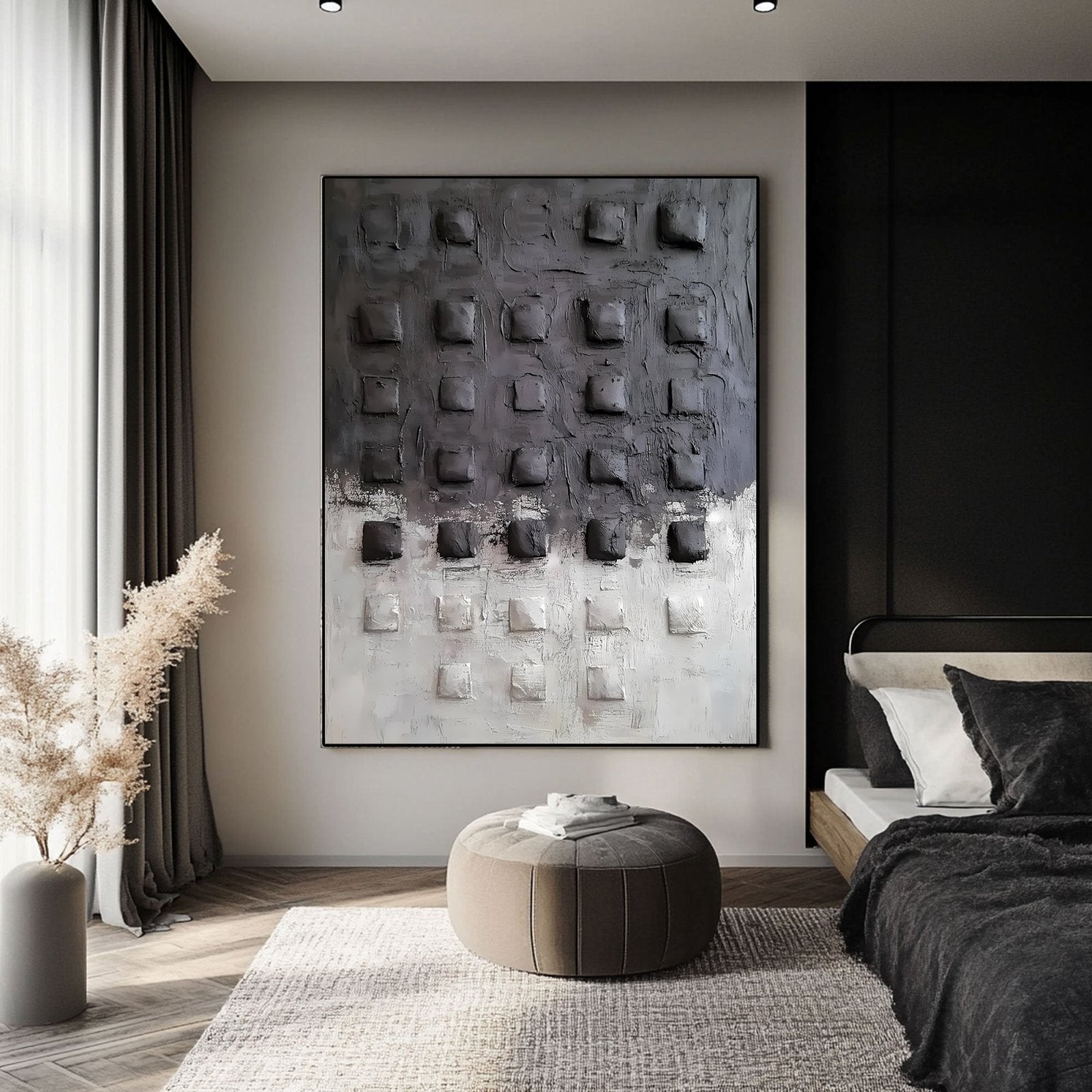 Abstract Painting "Cuadrados Grisáceos” - nukeart