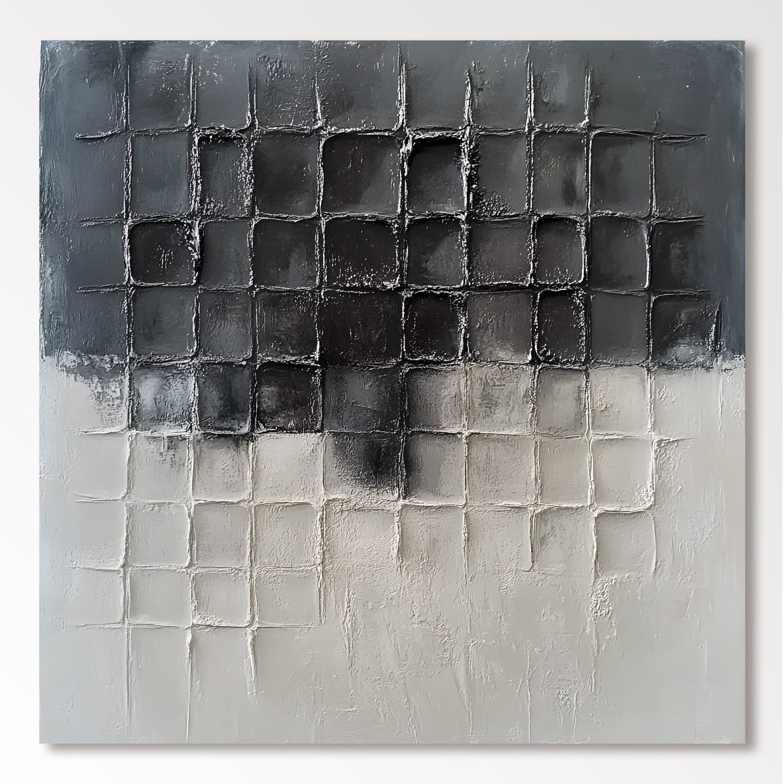 Abstract Painting "Cuadrados Grisáceos” - nukeart