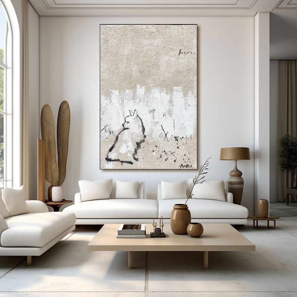 Abstract Painting "Djurets Tystnad” - nukeart