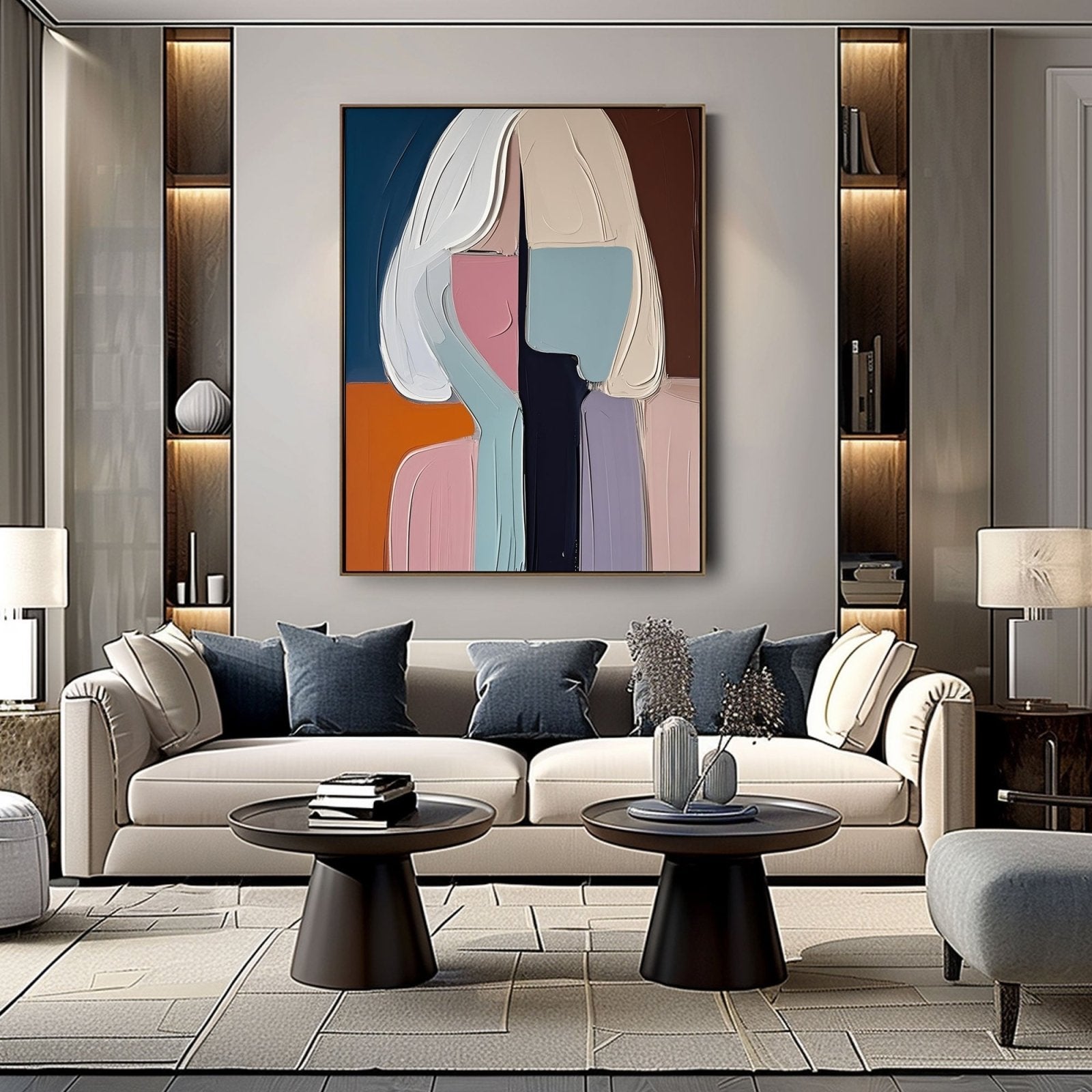 Abstract Painting "Dualité Silencieuse” - nukeart