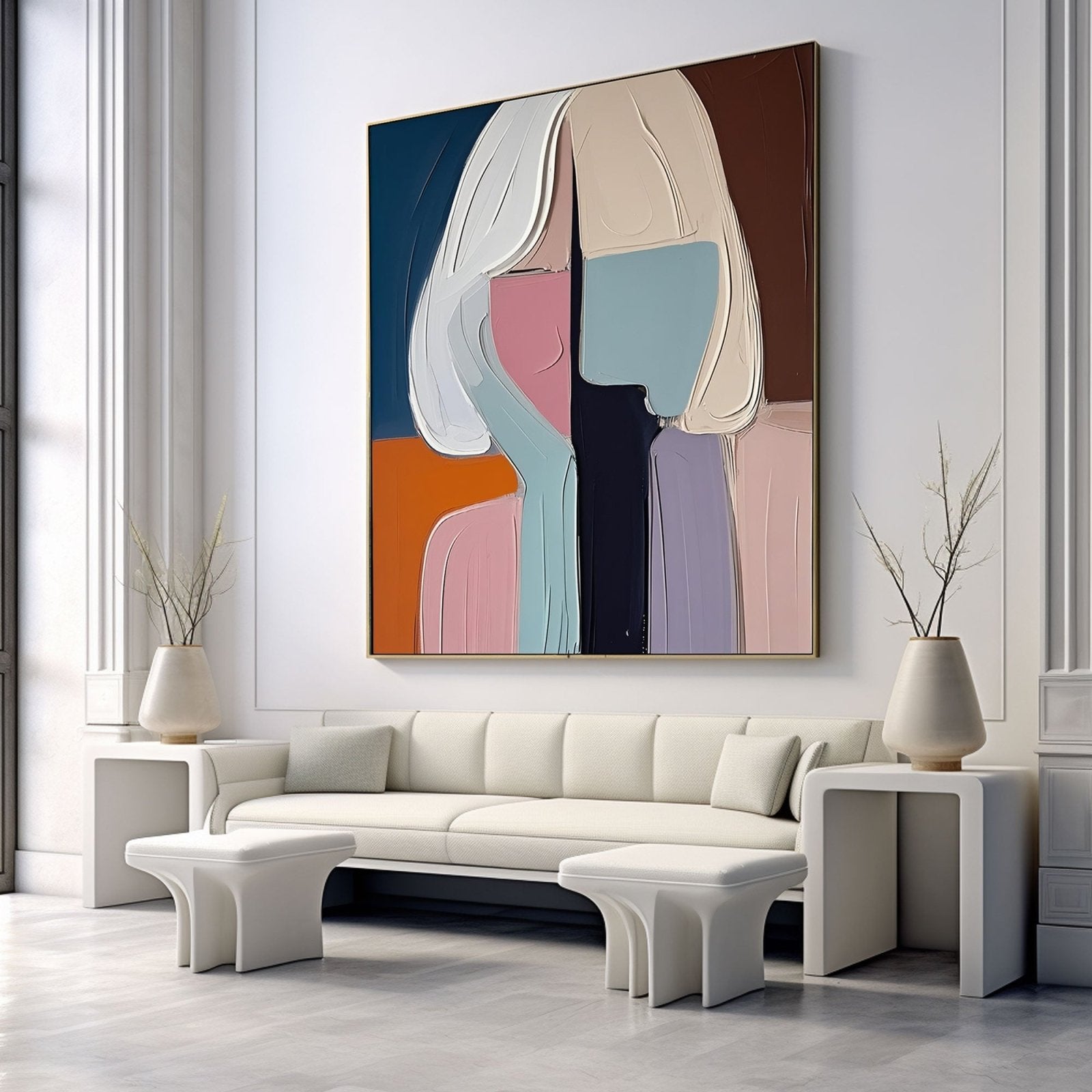 Abstract Painting "Dualité Silencieuse” - nukeart