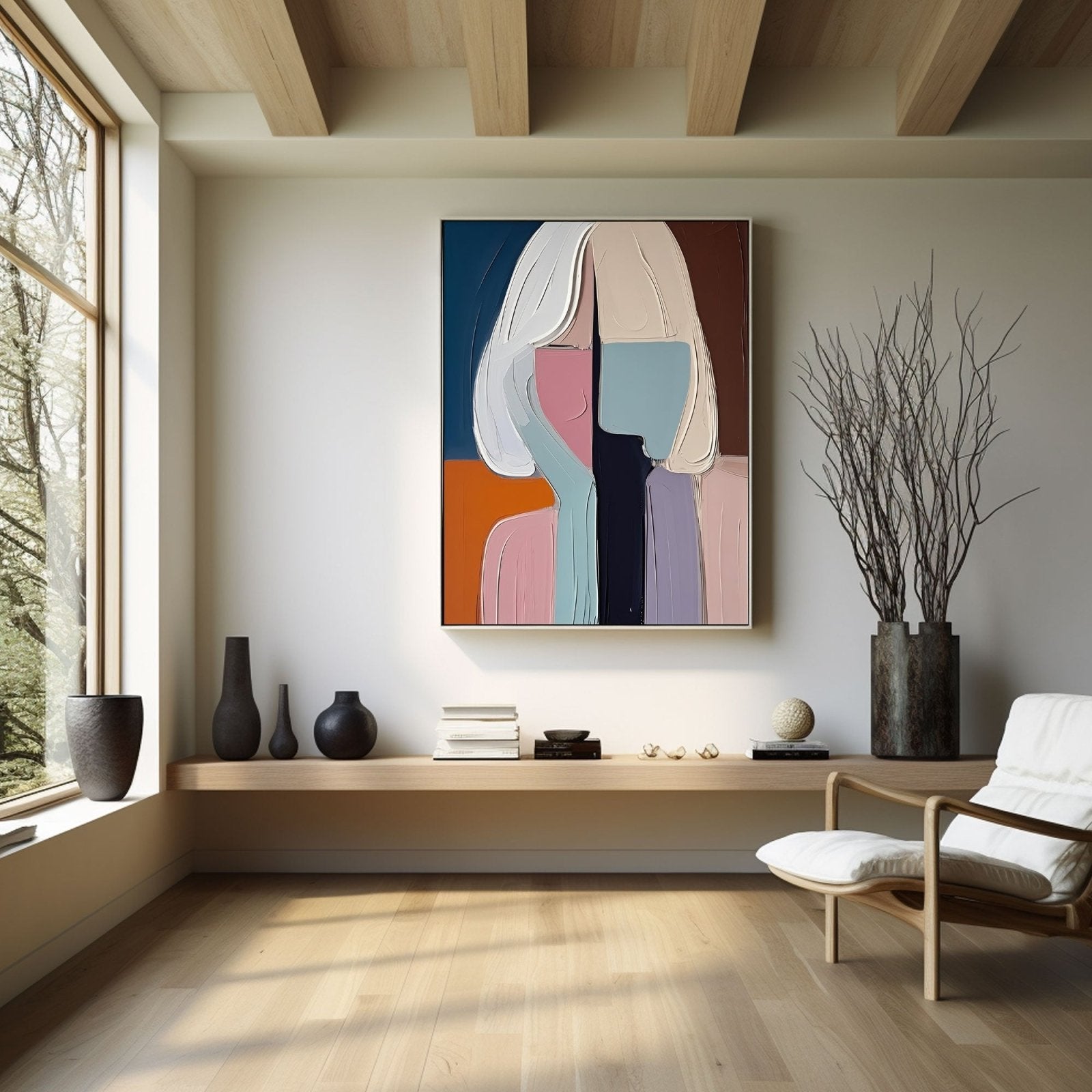 Abstract Painting "Dualité Silencieuse” - nukeart