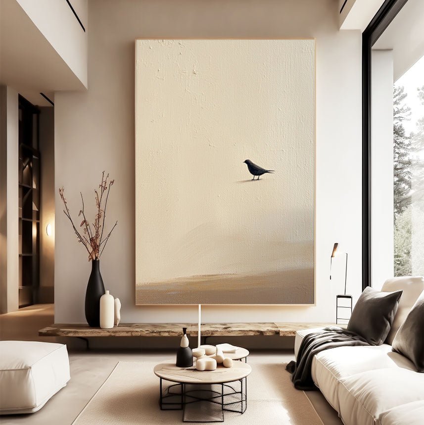 Abstract Painting "Einsamkeit Vogel” - nukeart