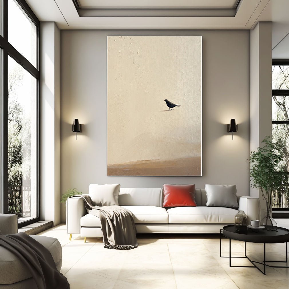 Abstract Painting "Einsamkeit Vogel” - nukeart