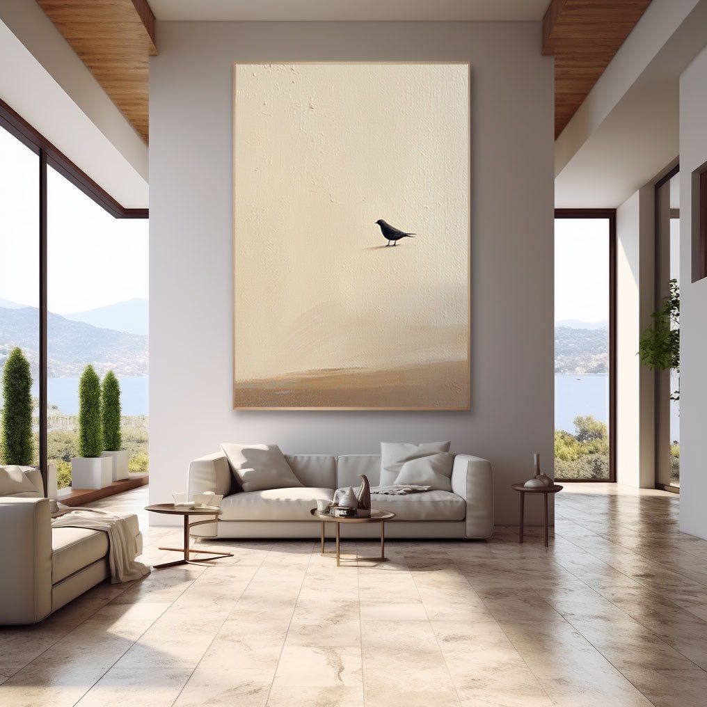 Abstract Painting "Einsamkeit Vogel” - nukeart
