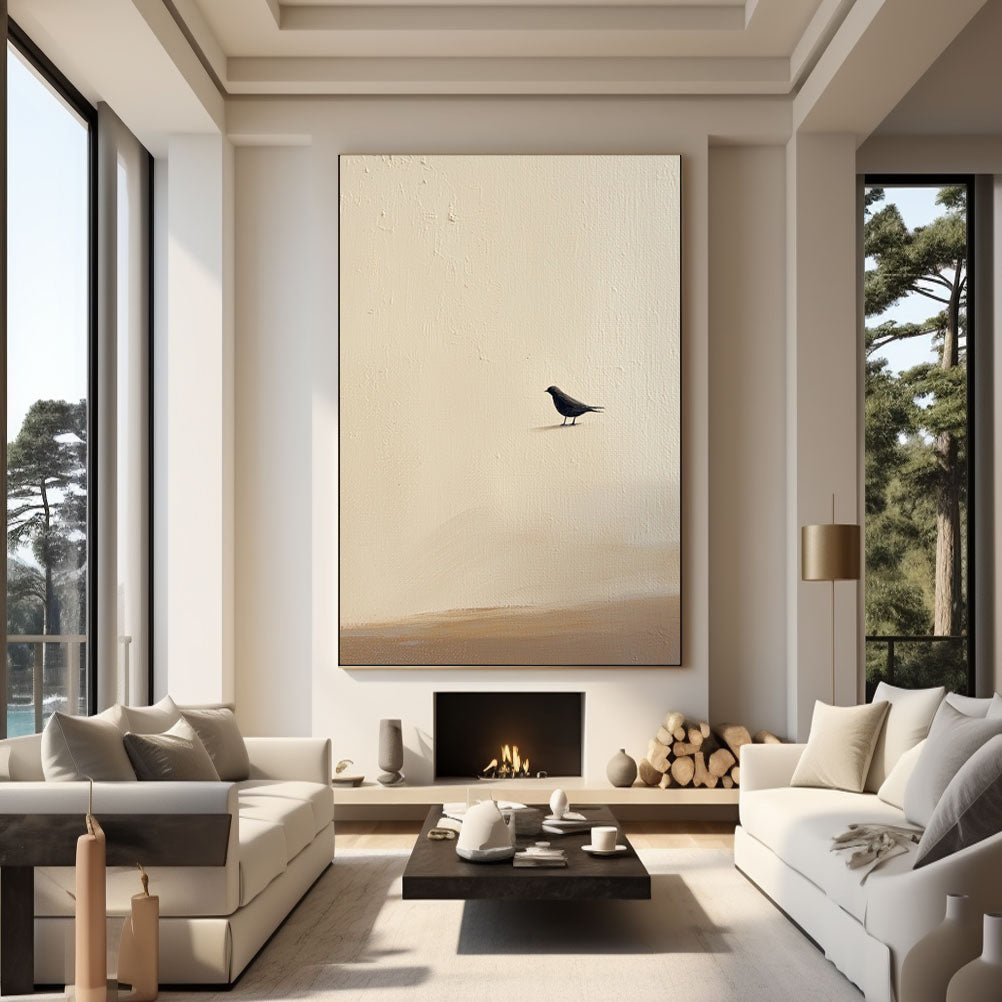 Abstract Painting "Einsamkeit Vogel” - nukeart