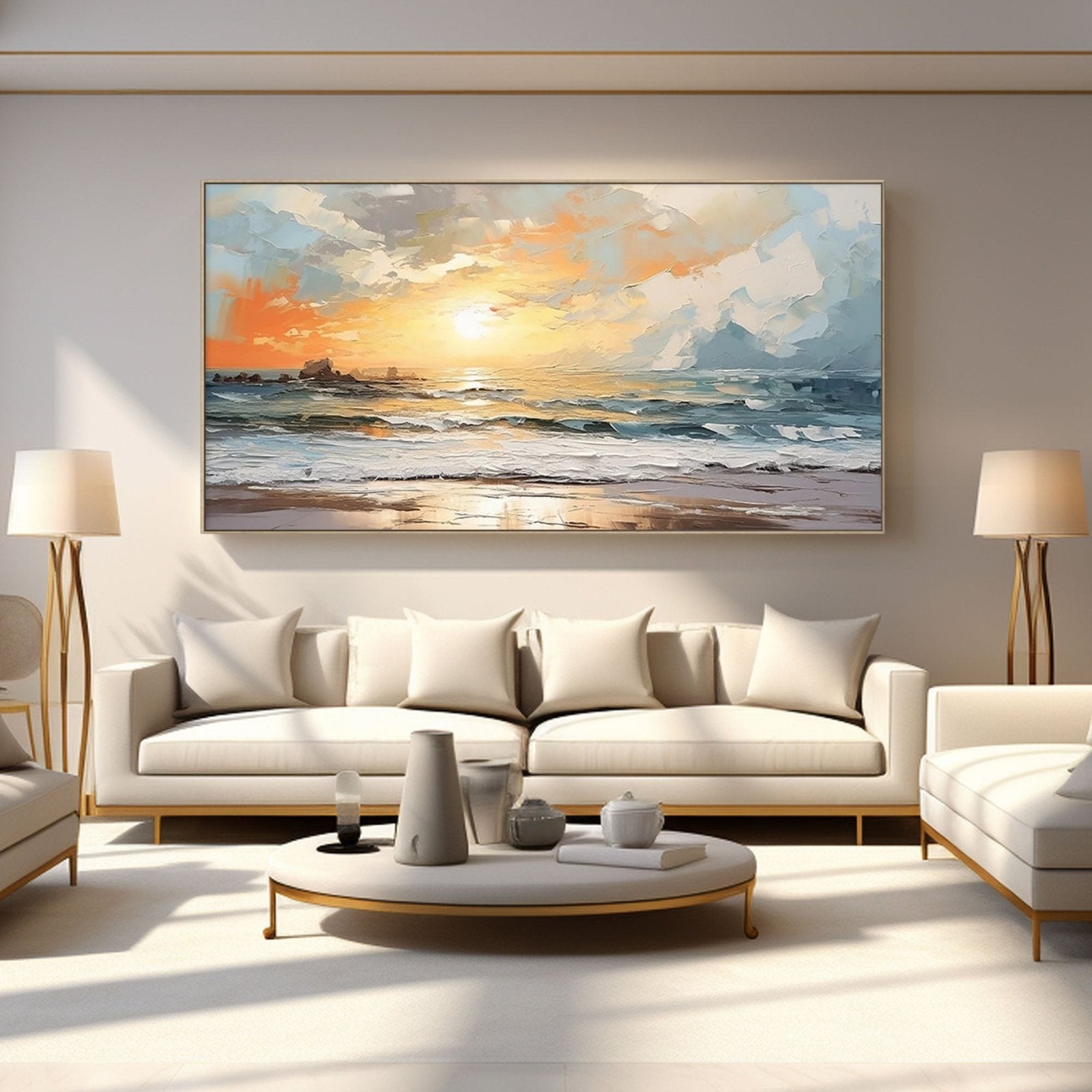 Abstract Painting "Éveil Marin" - nukeart