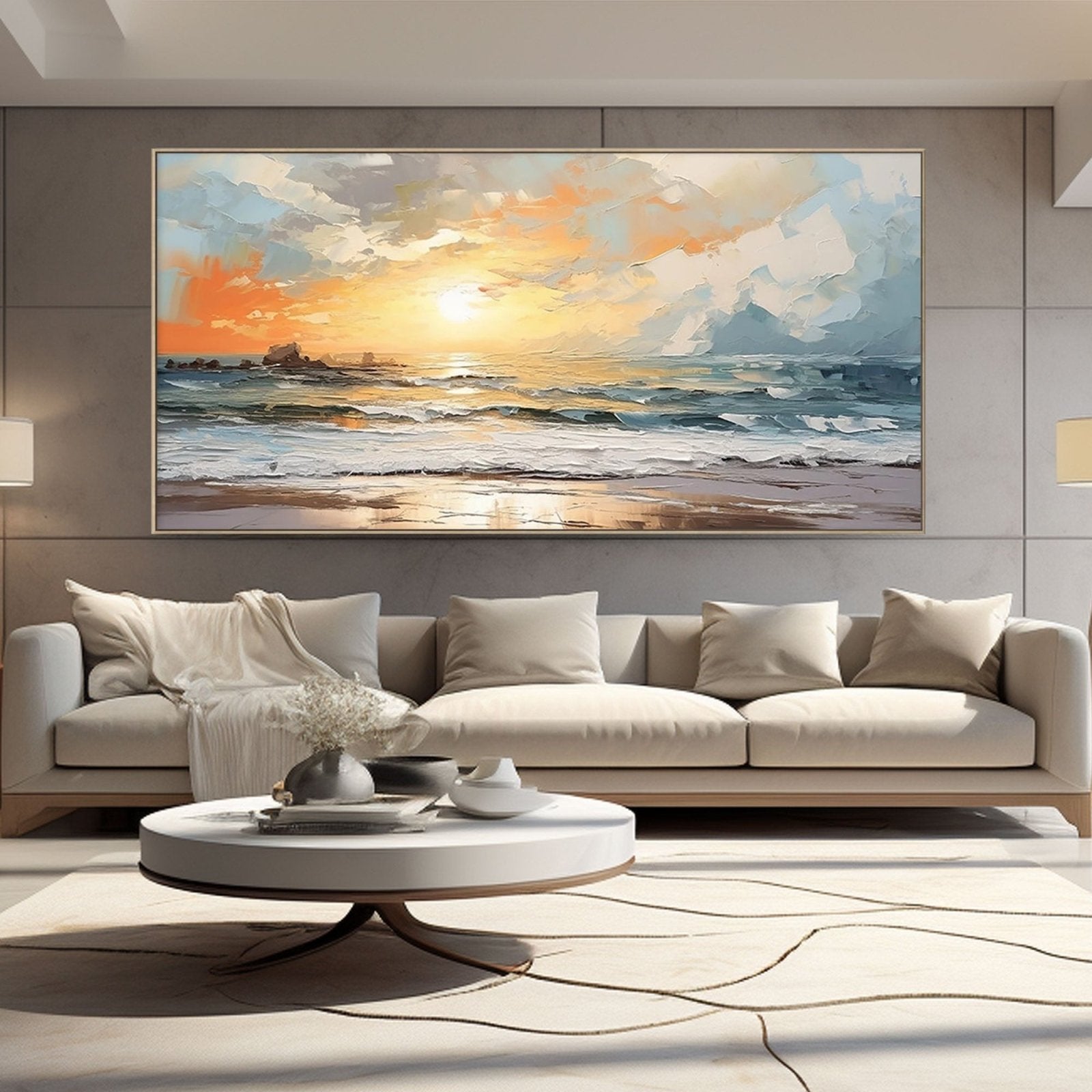Abstract Painting "Éveil Marin" - nukeart