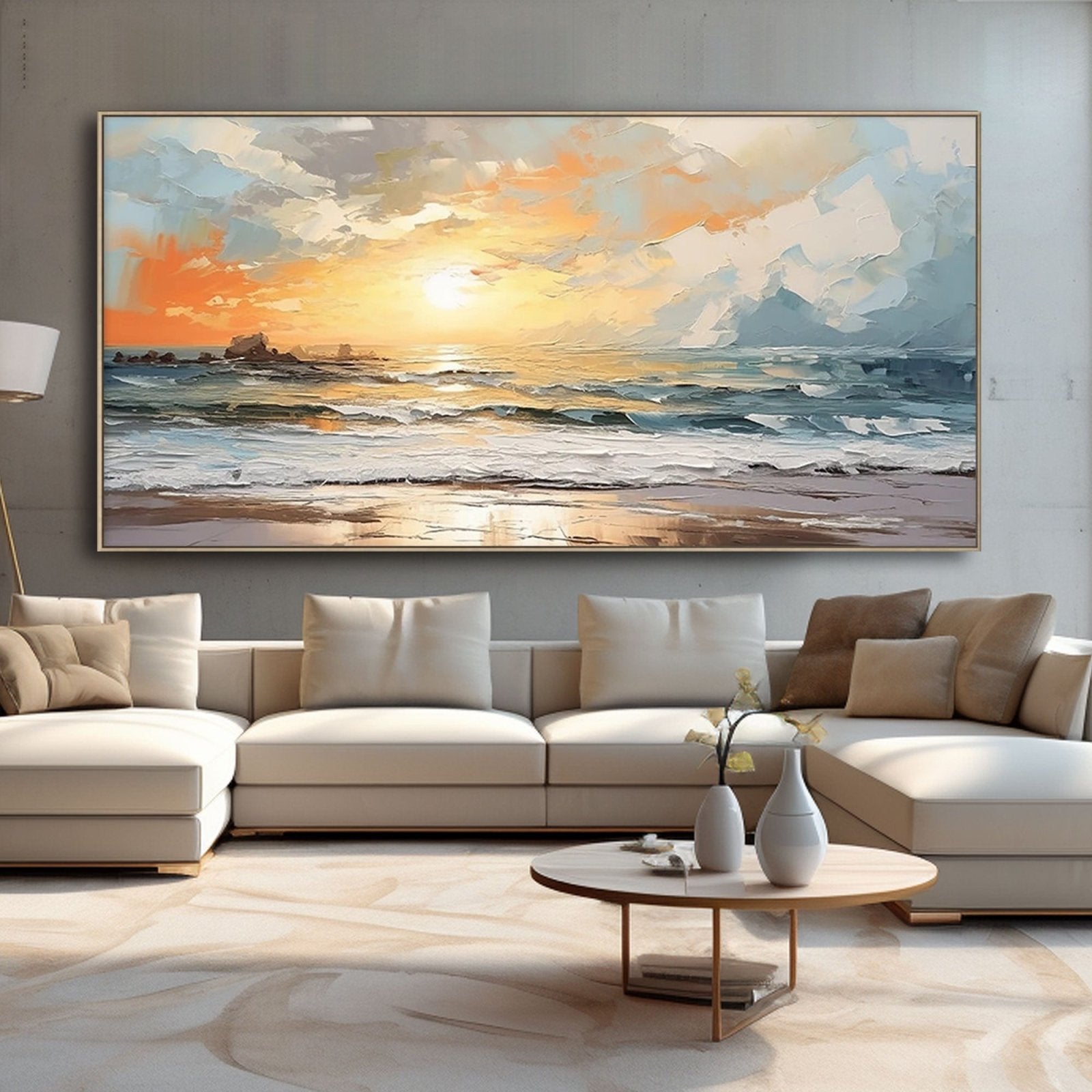 Abstract Painting "Éveil Marin" - nukeart