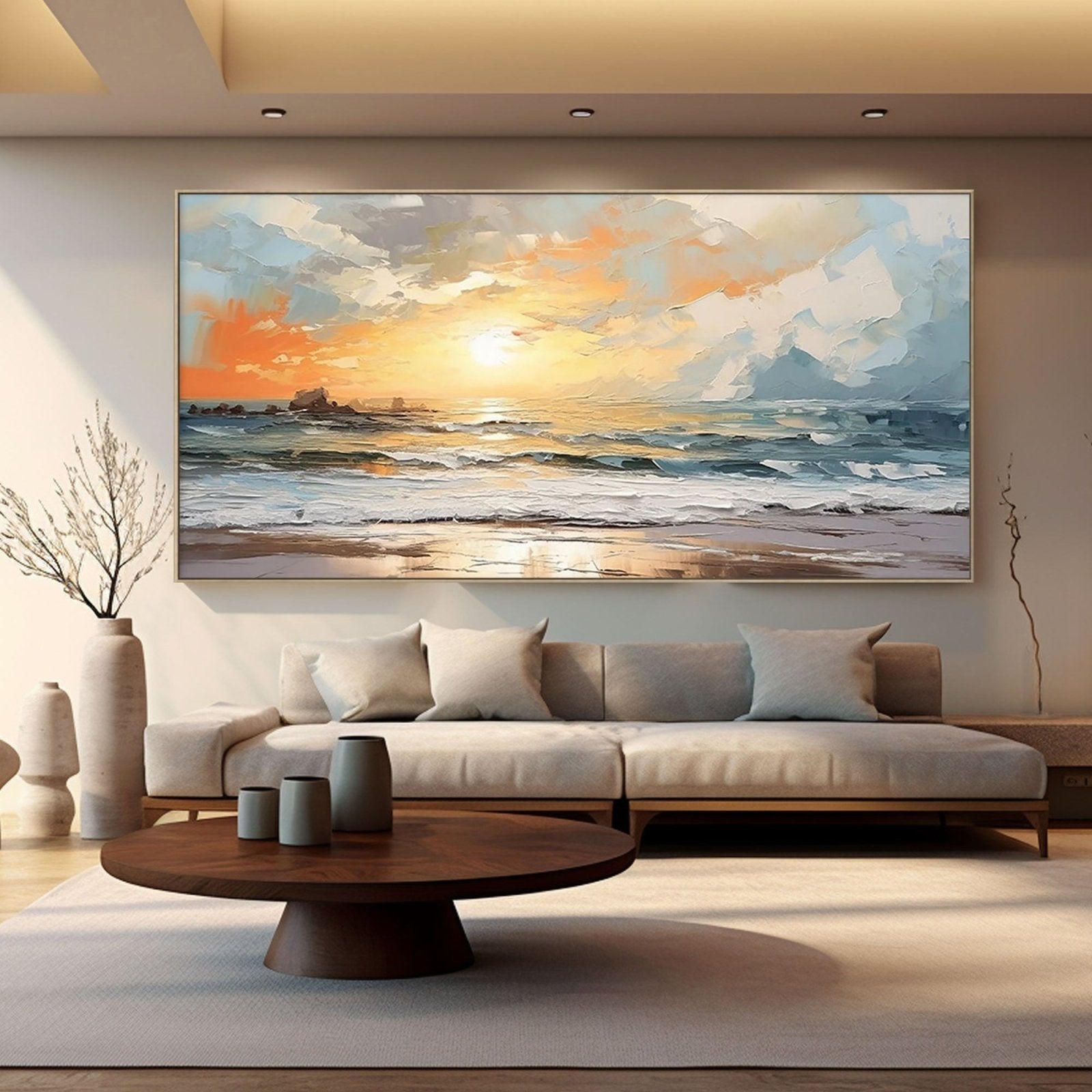 Abstract Painting "Éveil Marin" - nukeart