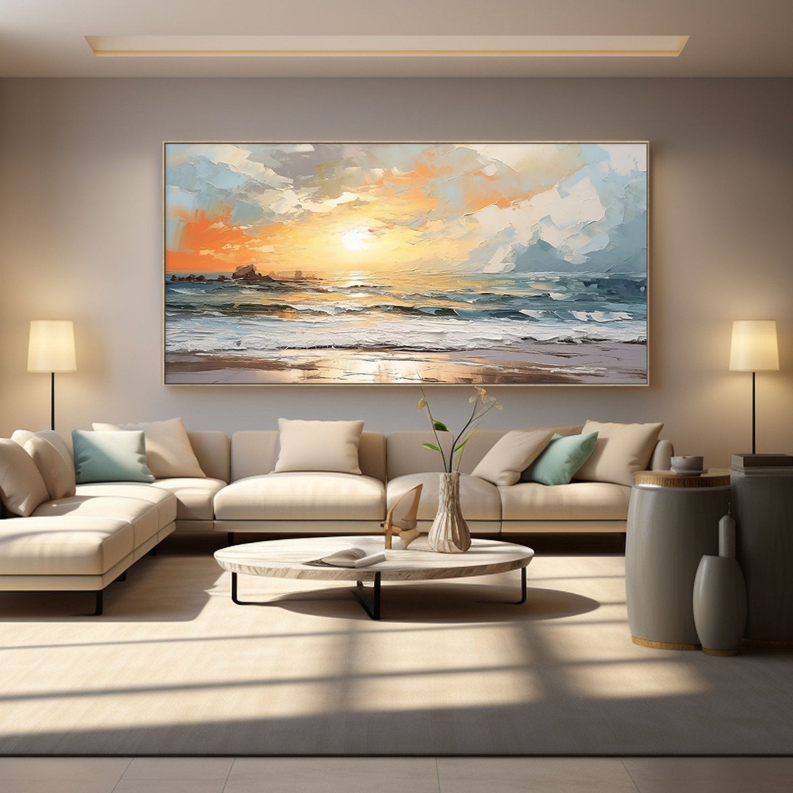 Abstract Painting "Éveil Marin" - nukeart