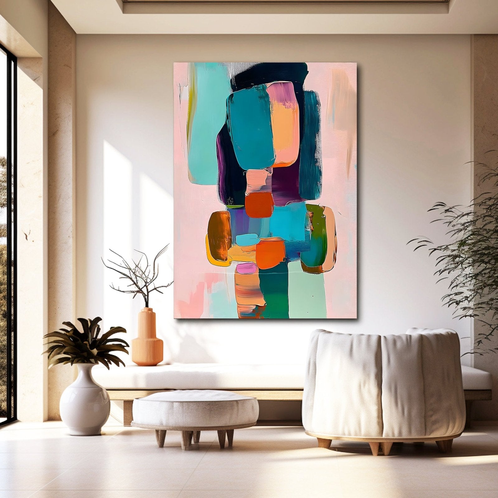 Abstract Painting "Farbblock Fantasie” - nukeart