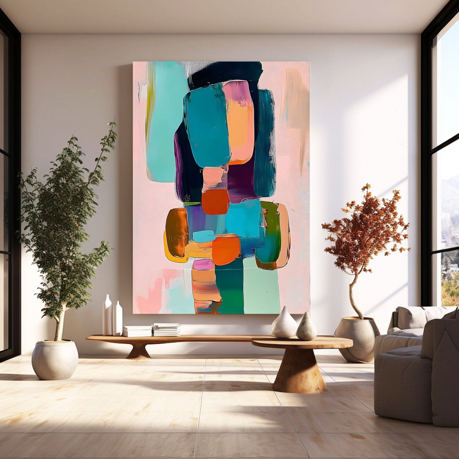Abstract Painting "Farbblock Fantasie” - nukeart