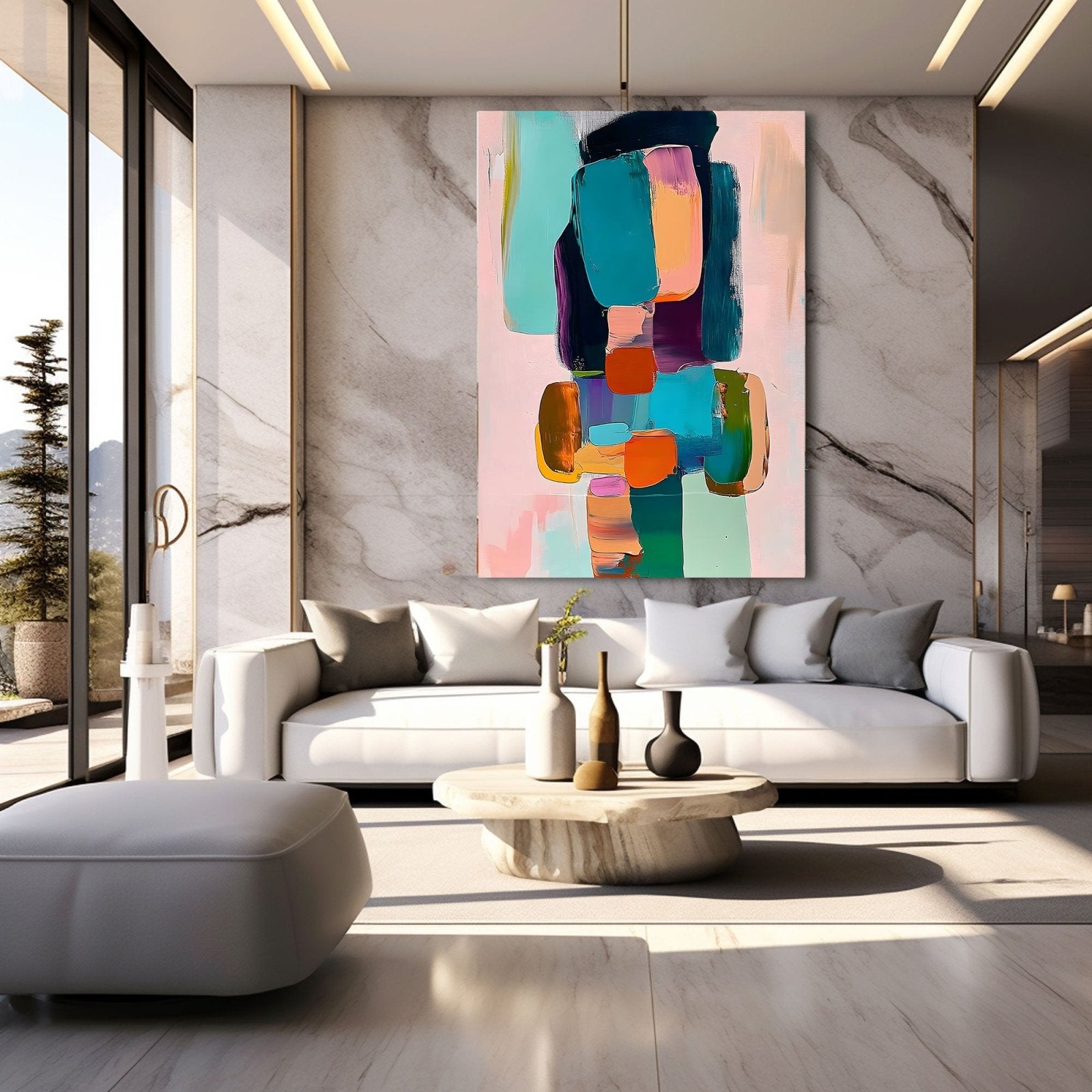 Abstract Painting "Farbblock Fantasie” - nukeart