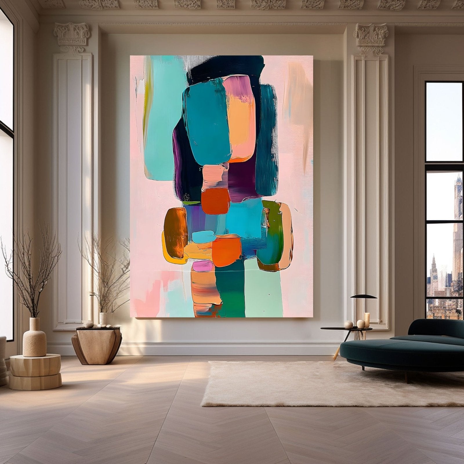 Abstract Painting "Farbblock Fantasie” - nukeart