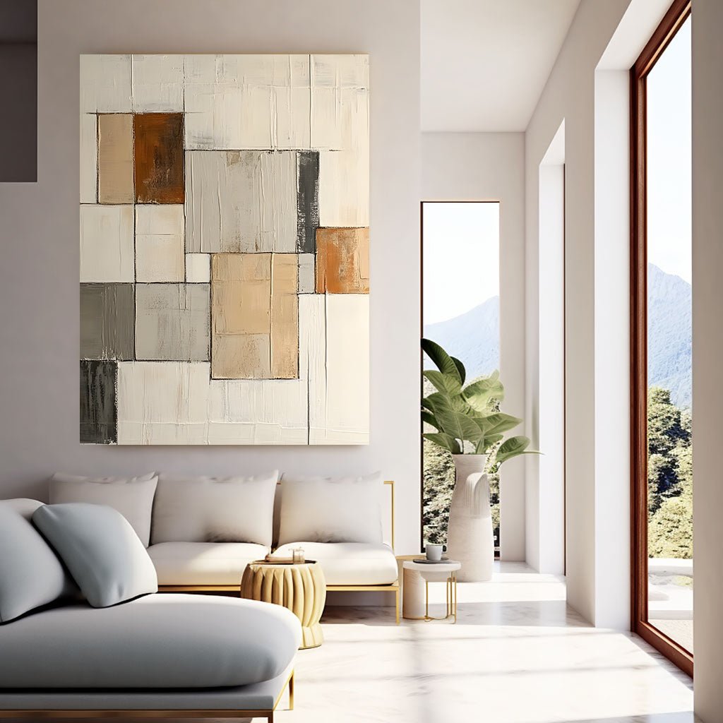 Abstract Painting "Farbliche Quadrate” - nukeart
