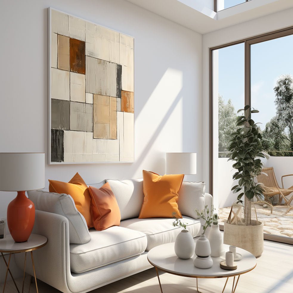 Abstract Painting "Farbliche Quadrate” - nukeart