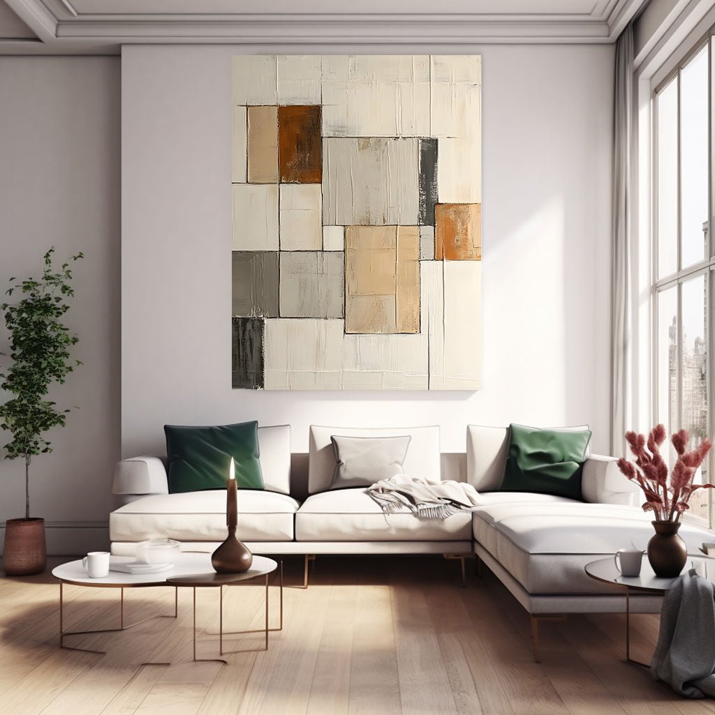 Abstract Painting "Farbliche Quadrate” - nukeart