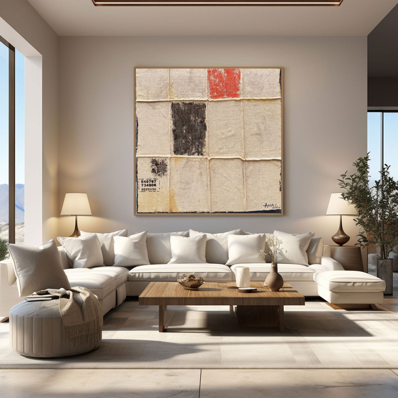 Abstract Painting "Färger och Nummer” - nukeart