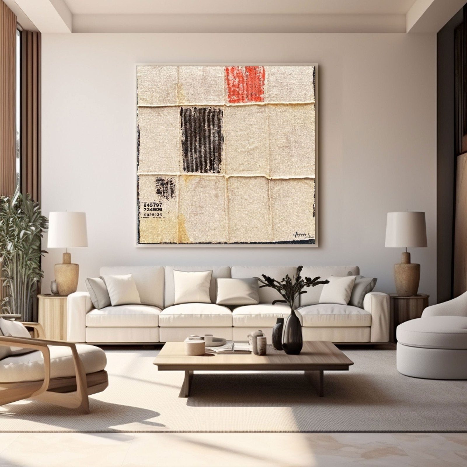 Abstract Painting "Färger och Nummer” - nukeart