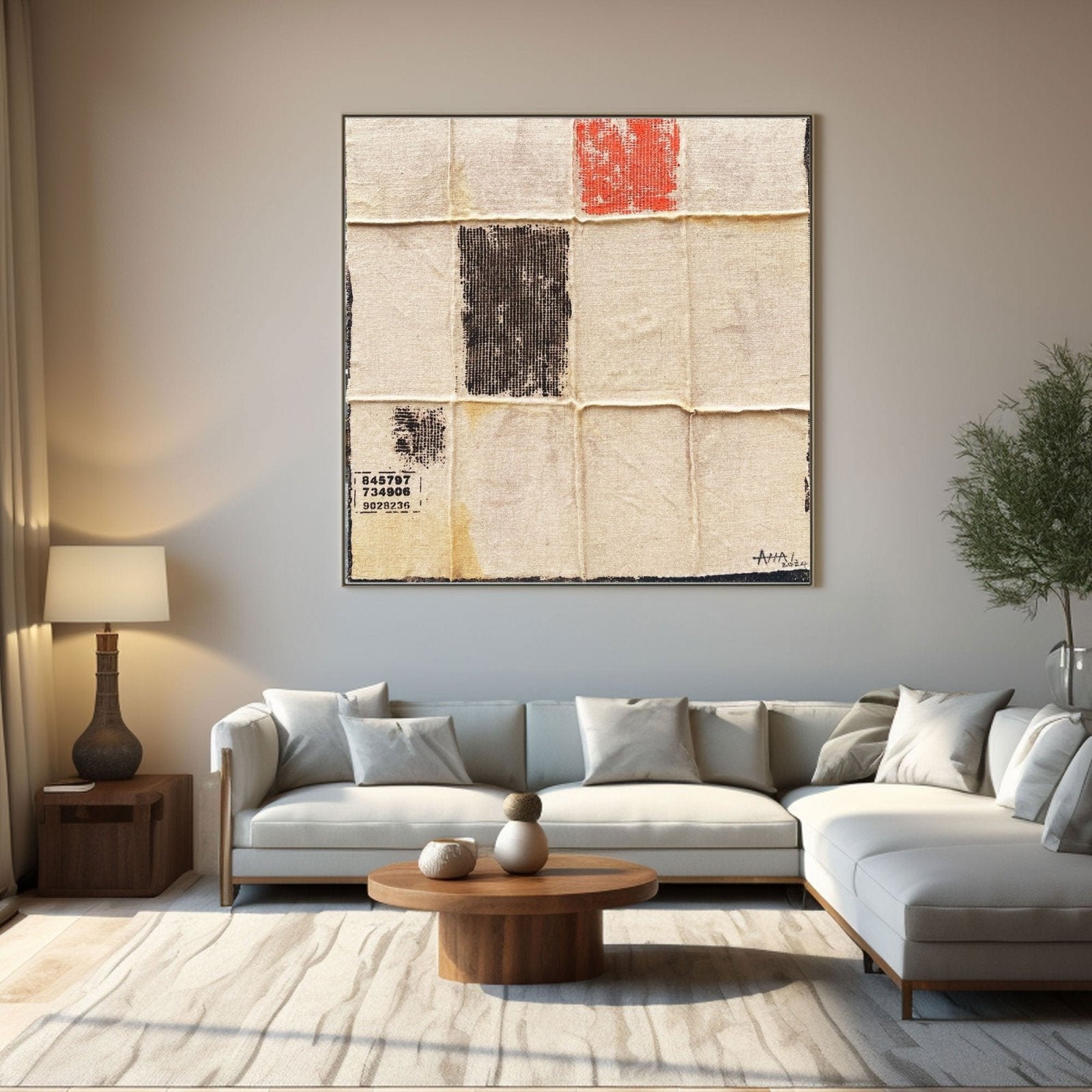 Abstract Painting "Färger och Nummer” - nukeart
