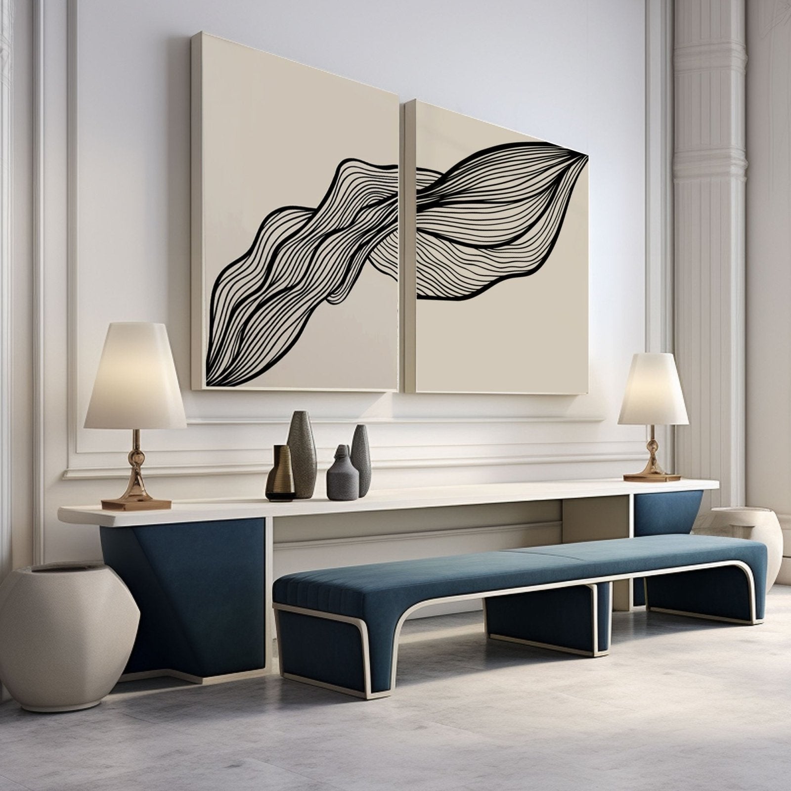 Abstract Painting "Flux Éthéré” - nukeart